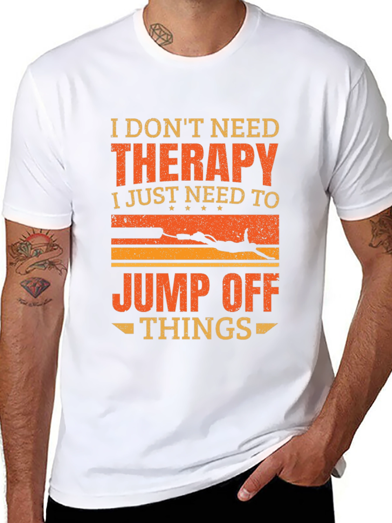 Therapy Jump Off Things Graphic Tee
