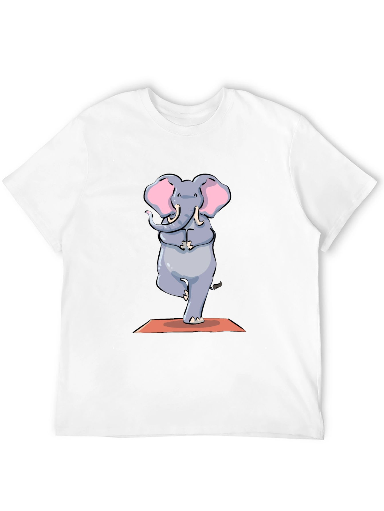 Yoga Elephant Graphic Tee - Black Cotton T-Shirt
