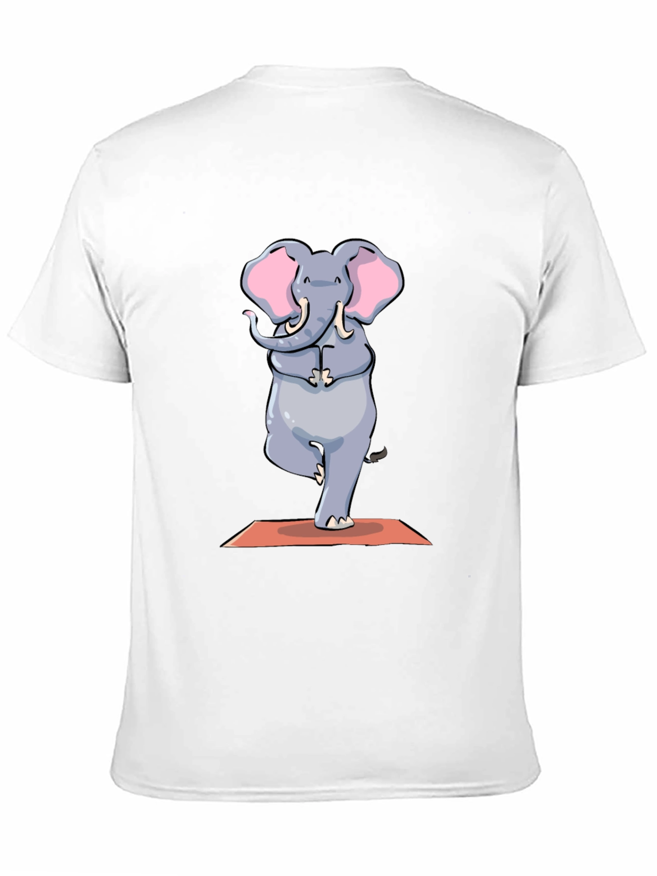Yoga Elephant Graphic Tee - Black Cotton T-Shirt