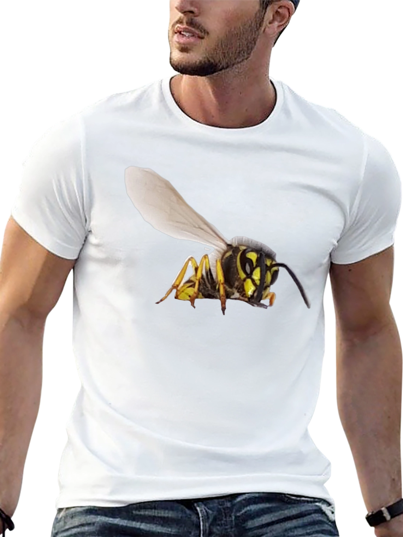 Wasp Graphic T-Shirt - Bold Black Cotton Tee