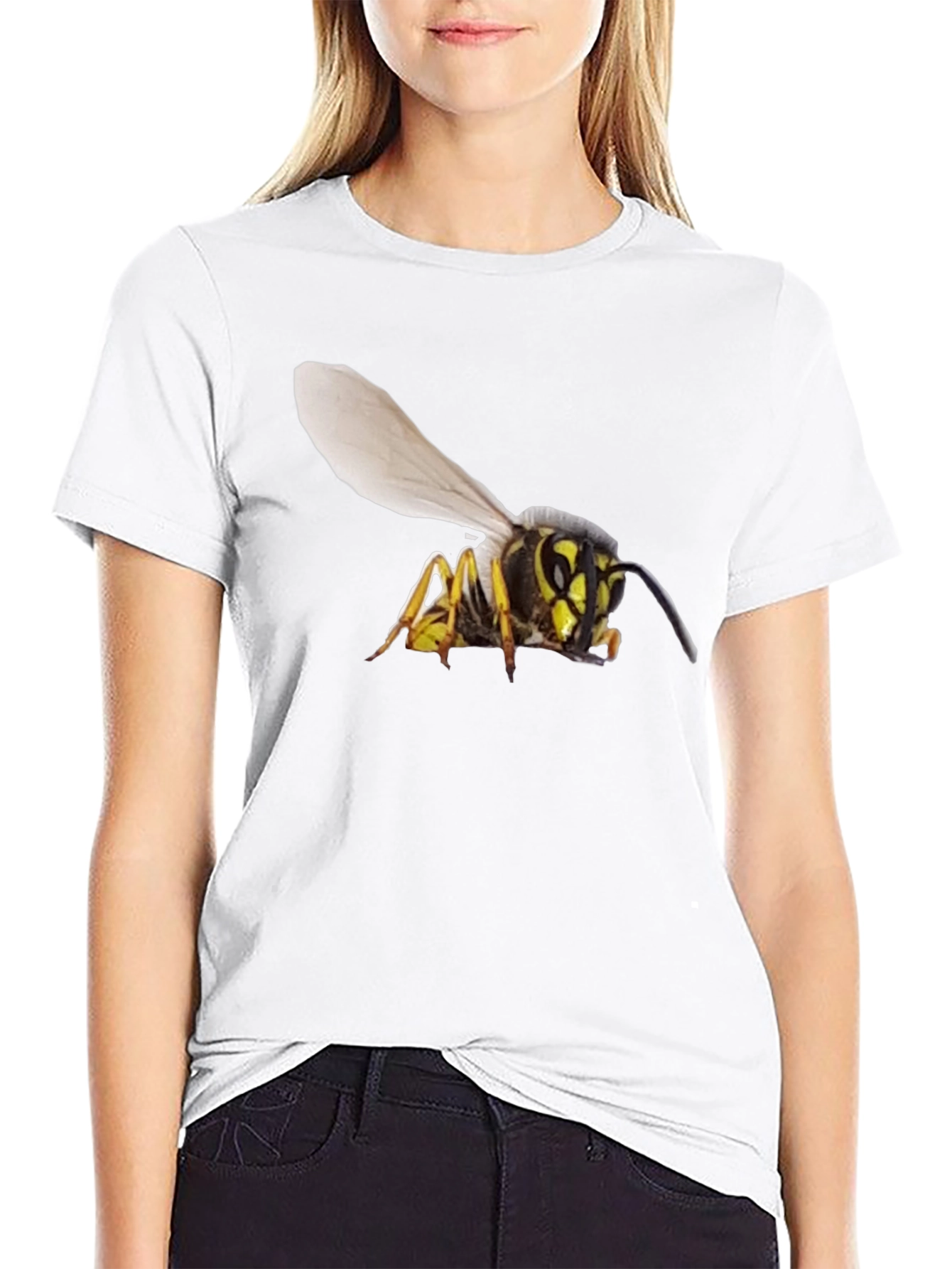 Wasp Graphic T-Shirt - Bold Black Cotton Tee