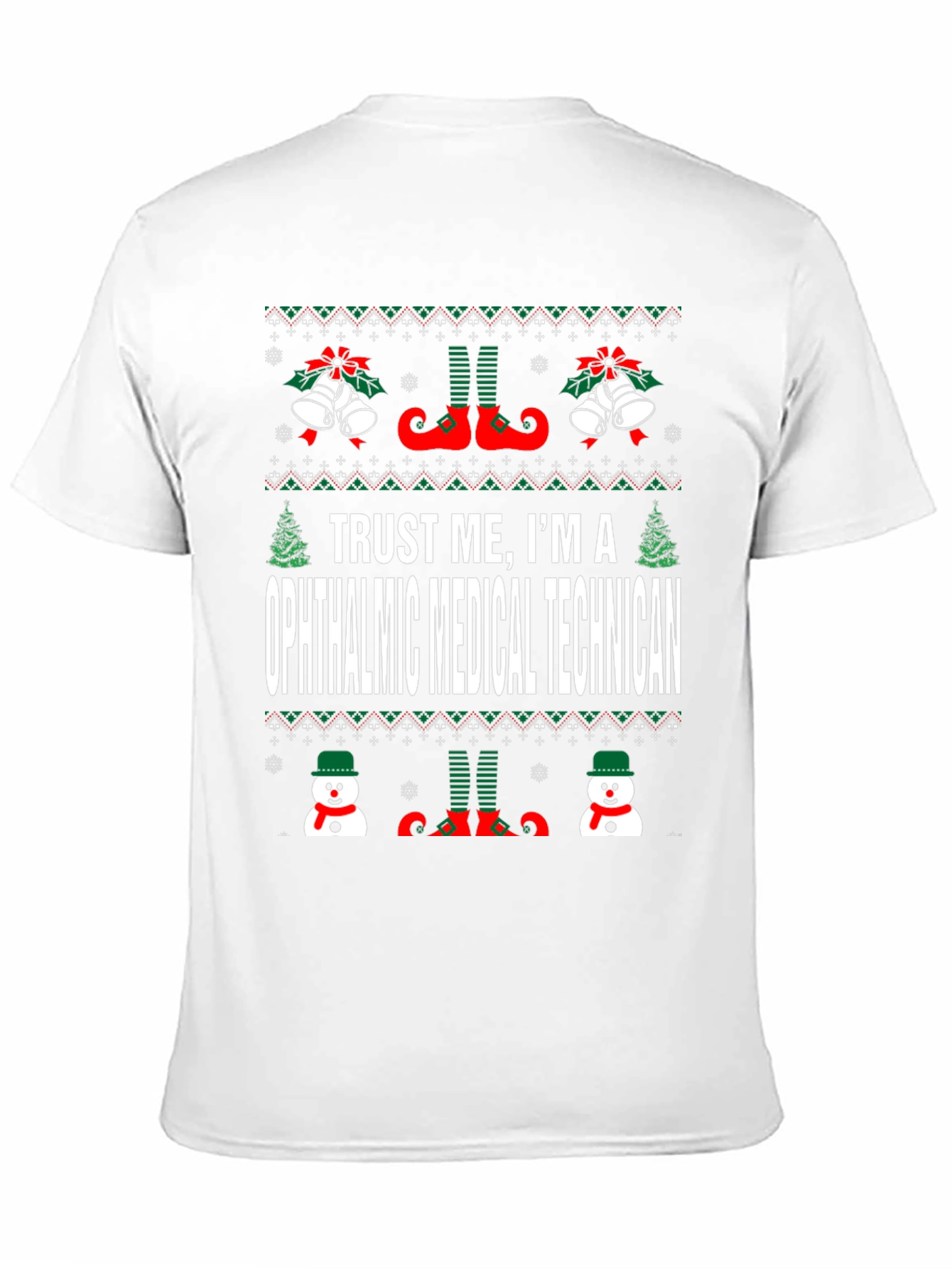 Ophthalmic Medical Technician Ugly Christmas T-Shirt