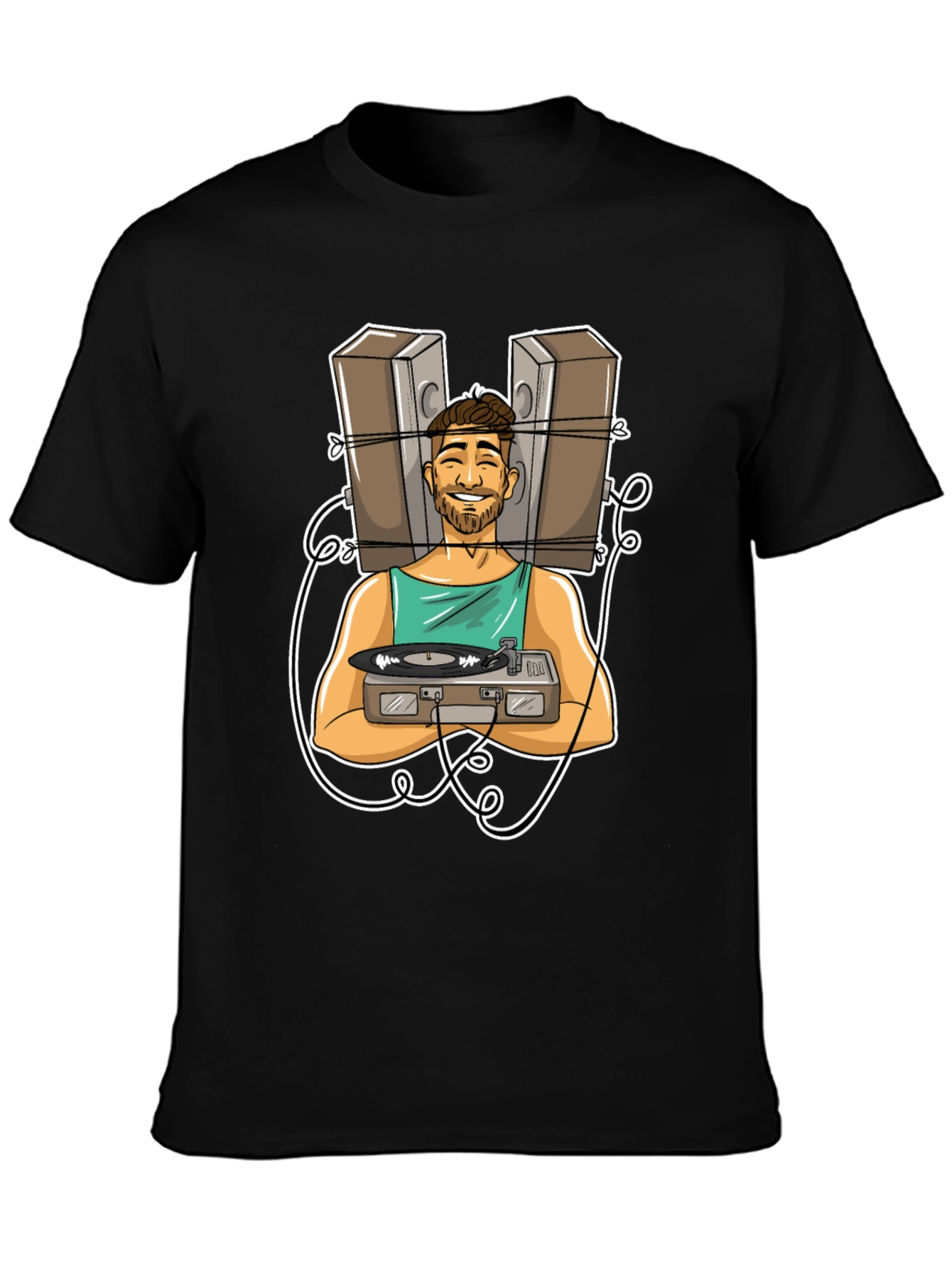 DJ Graphic Tee - Musician Cartoon Design