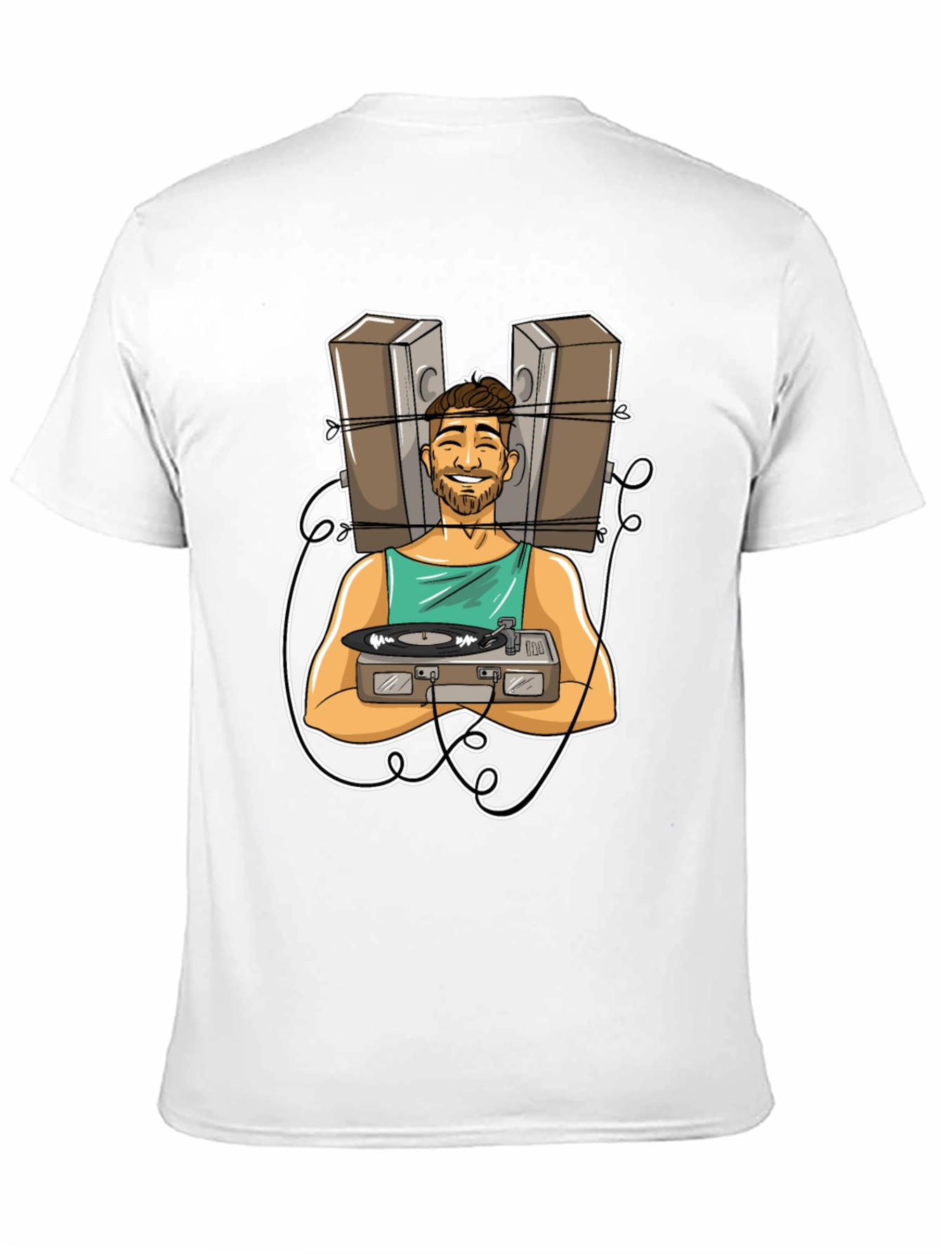 DJ Graphic Tee - Musician Cartoon Design