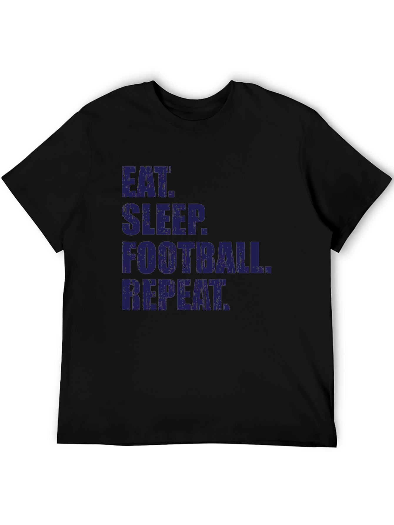 Eat Sleep Football Repeat Black T-Shirt