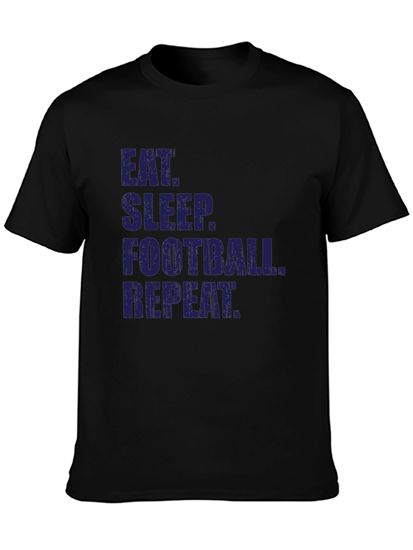 Eat Sleep Football Repeat Black T-Shirt