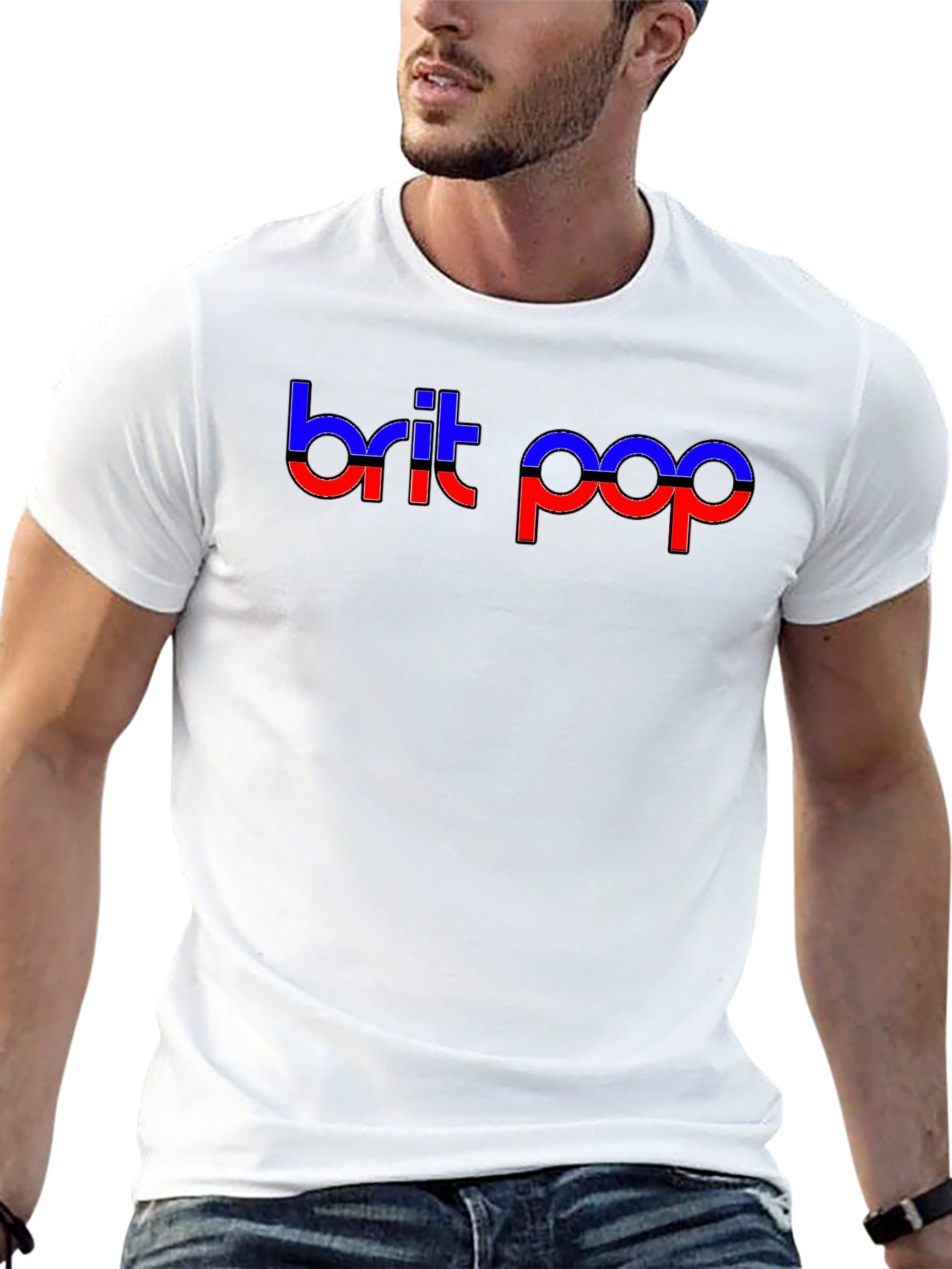 Brit Pop Graphic Tee - Black T-Shirt
