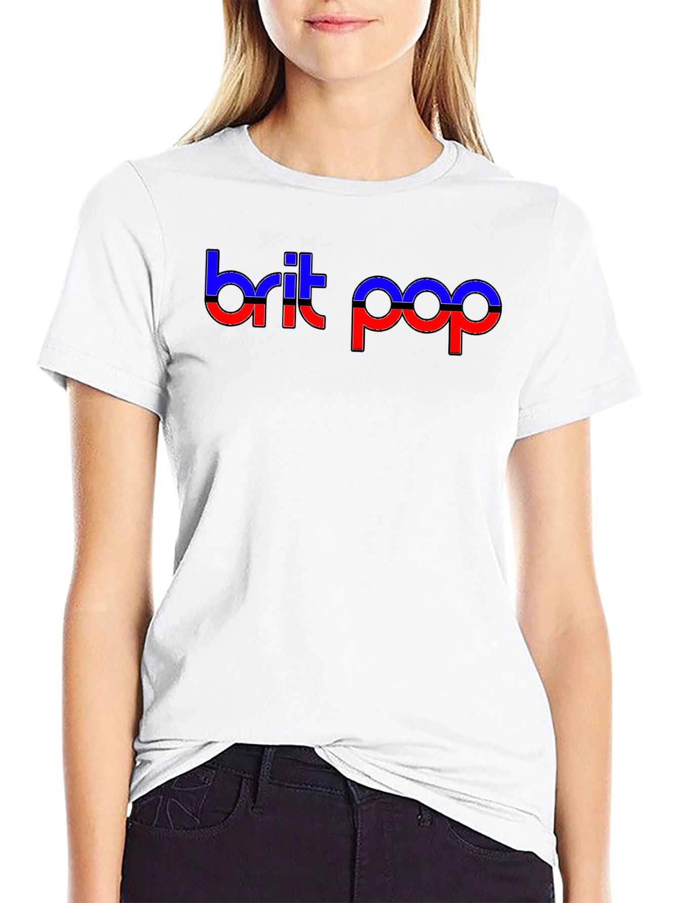 Brit Pop Graphic Tee - Black T-Shirt