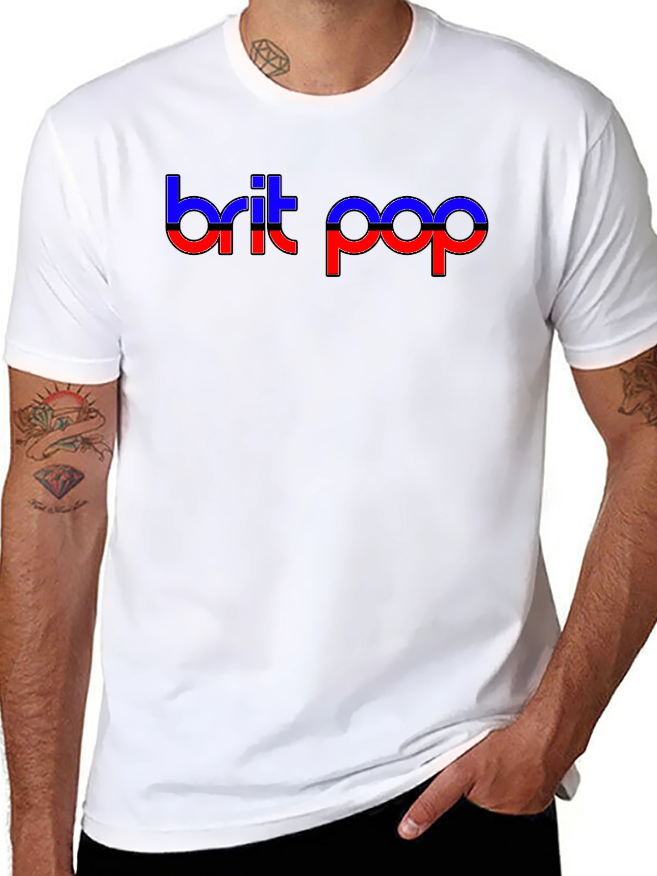 Brit Pop Graphic Tee - Black T-Shirt