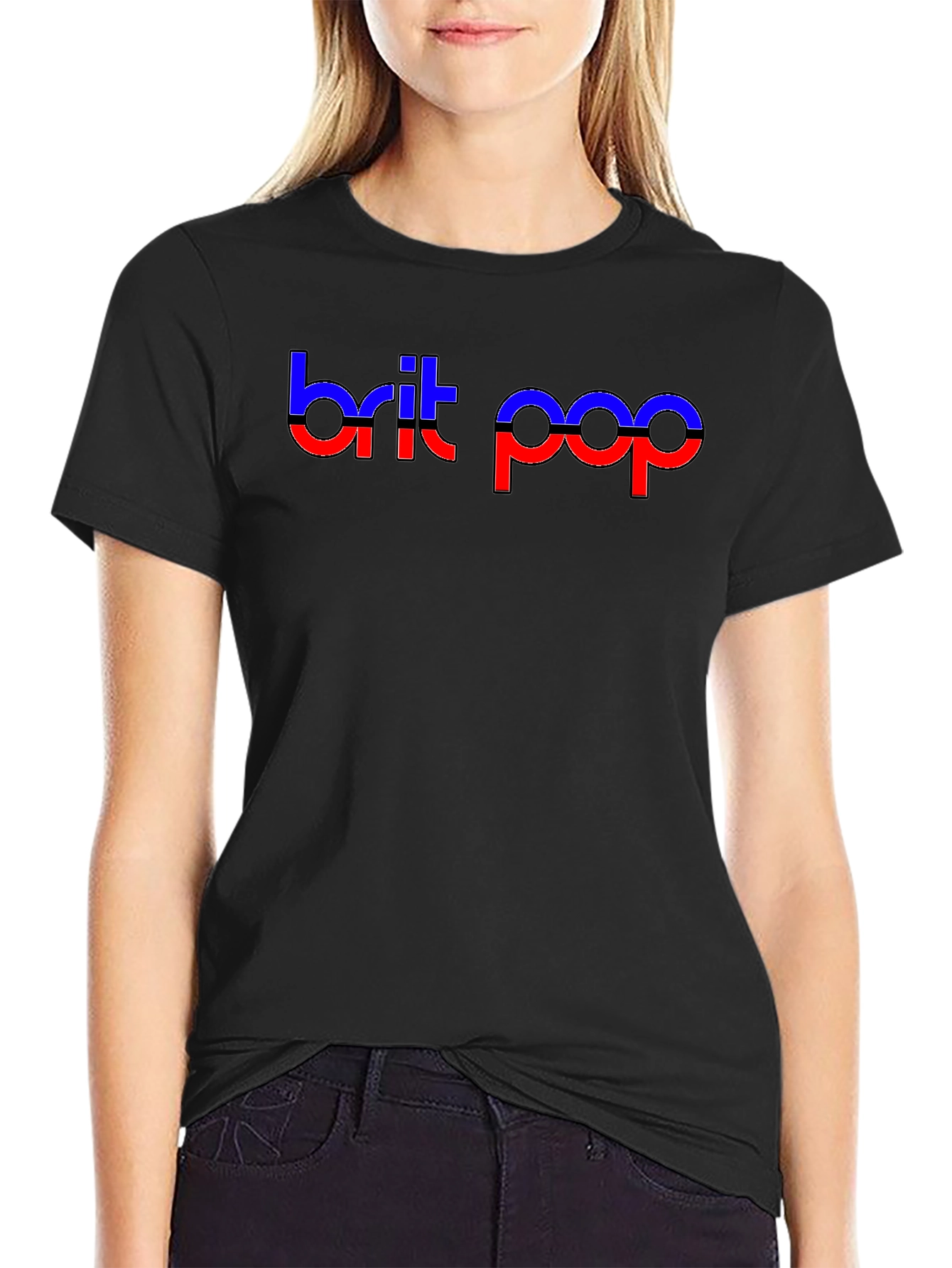 Brit Pop Graphic Tee - Black T-Shirt