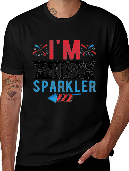 Im His Sparkler Graphic Tee - Patriotic 4th of July
