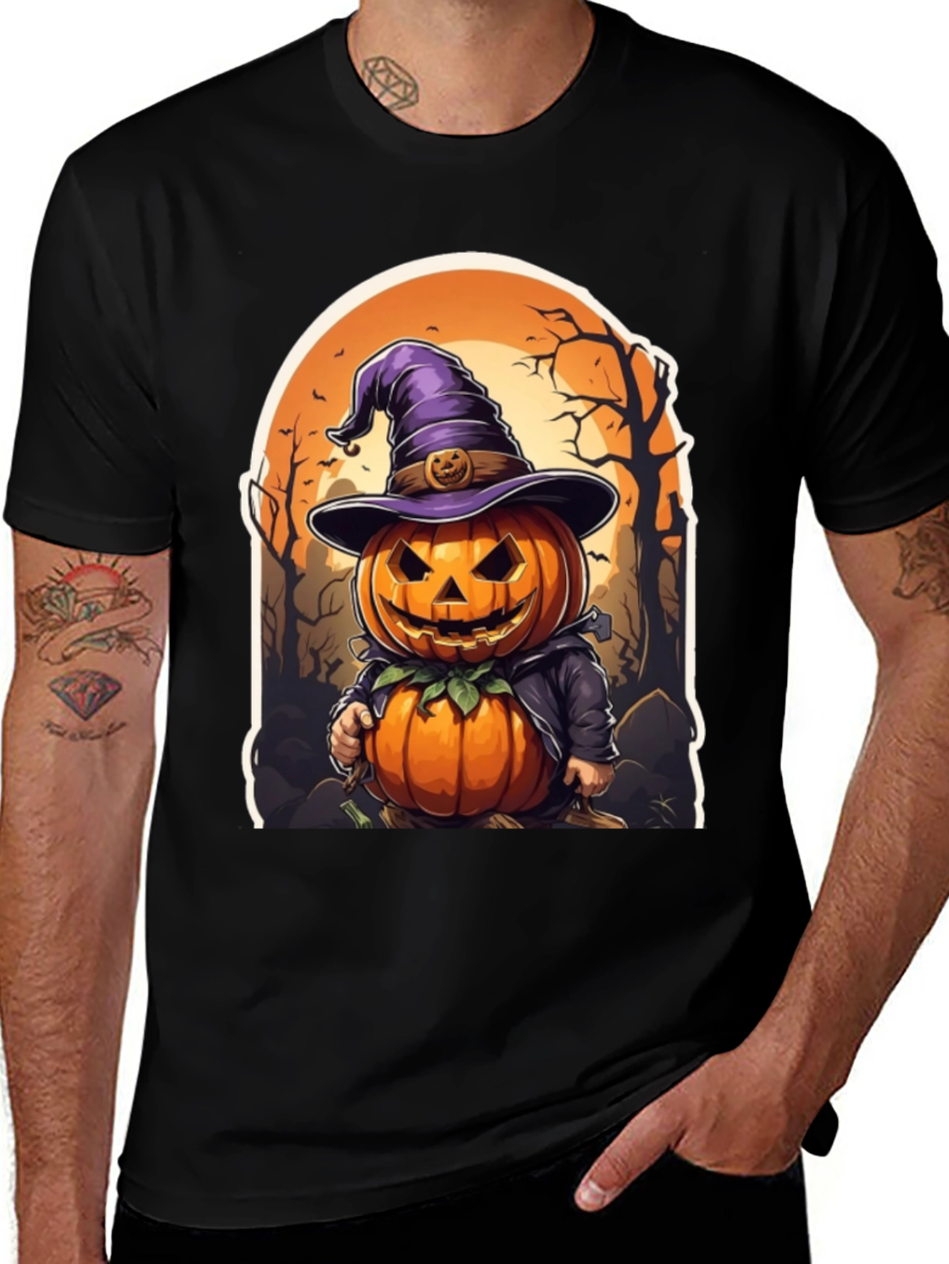 Halloween Pumpkin Character T-Shirt