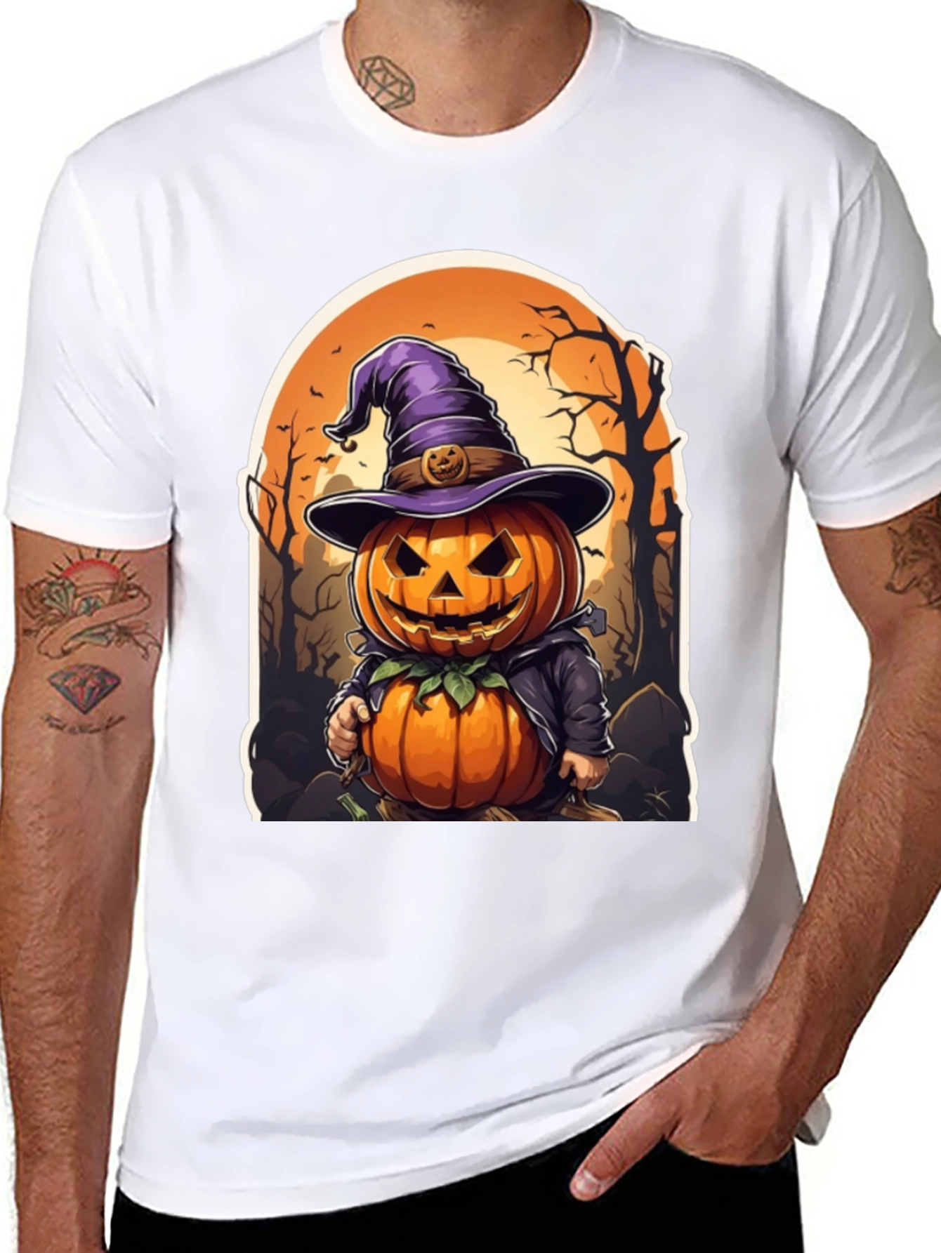 Halloween Pumpkin Character T-Shirt