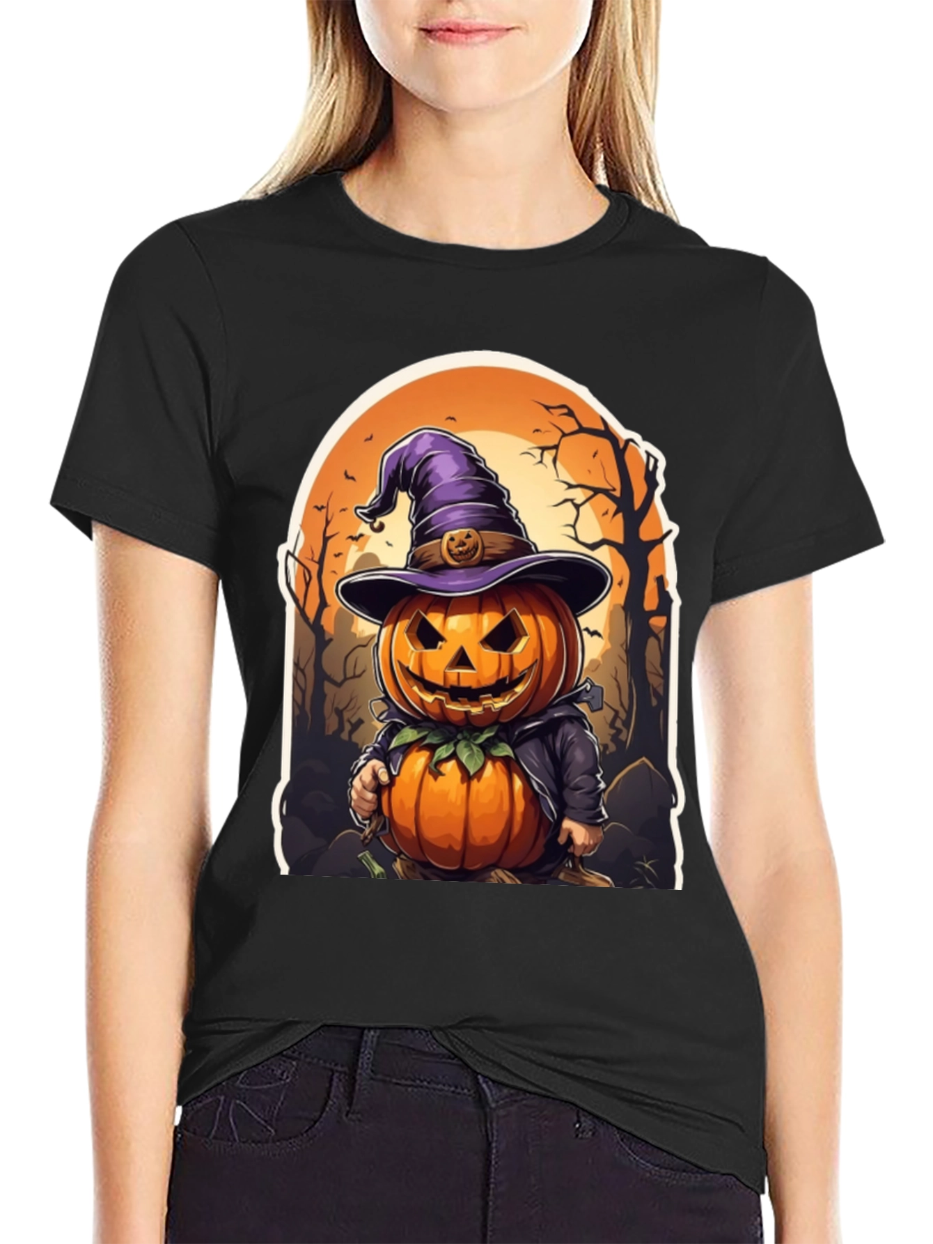 Halloween Pumpkin Character T-Shirt