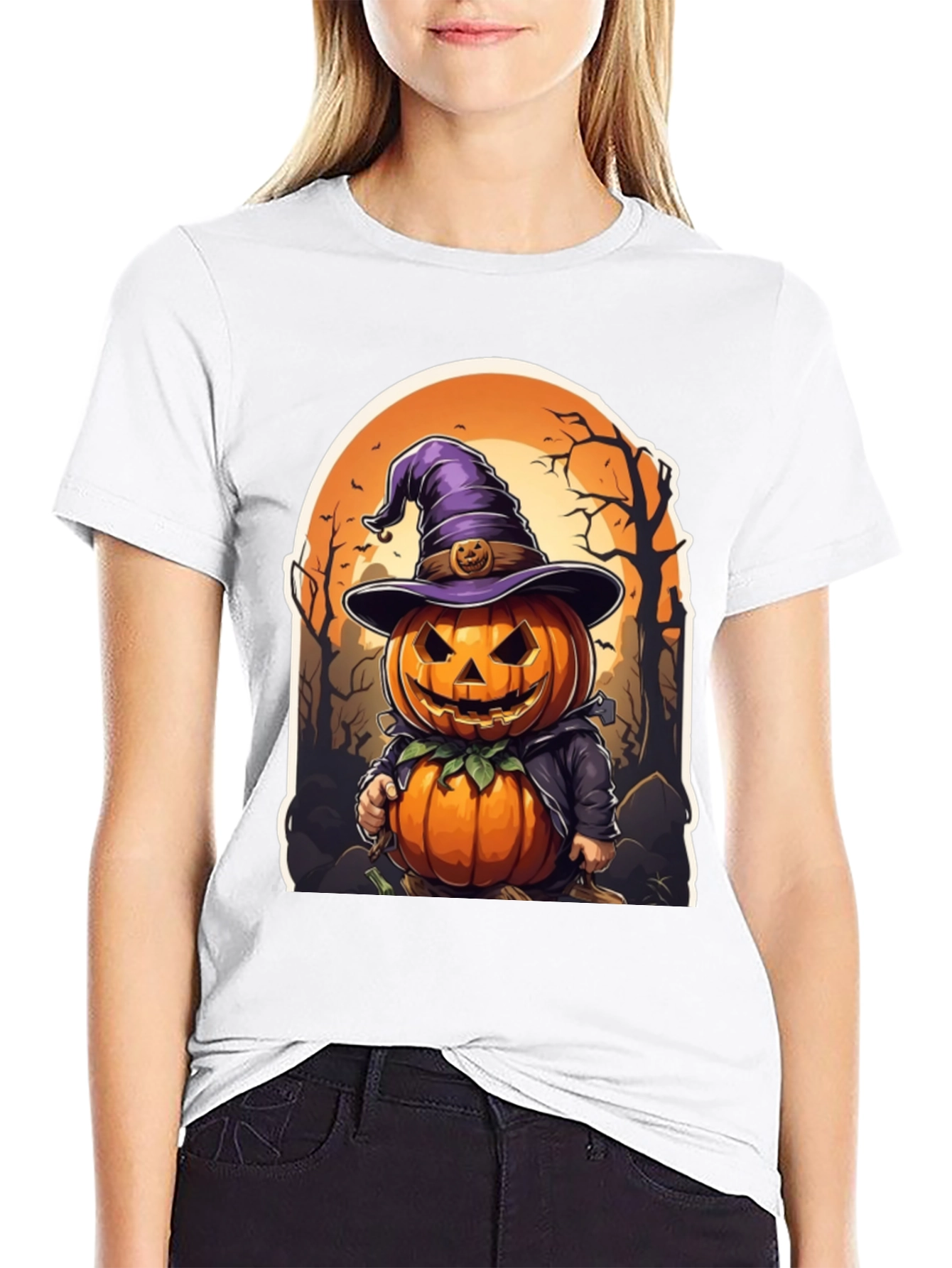 Halloween Pumpkin Character T-Shirt
