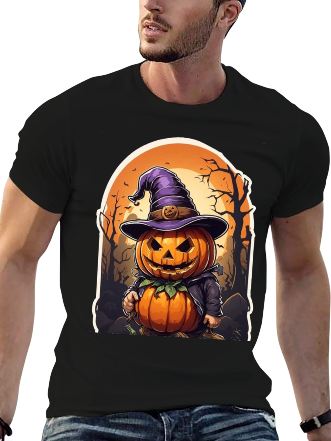 Halloween Pumpkin Character T-Shirt