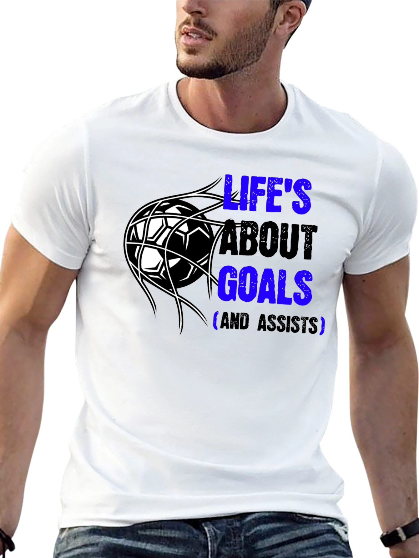 Lifes About Goals T-Shirt - Soccer Fan Tee