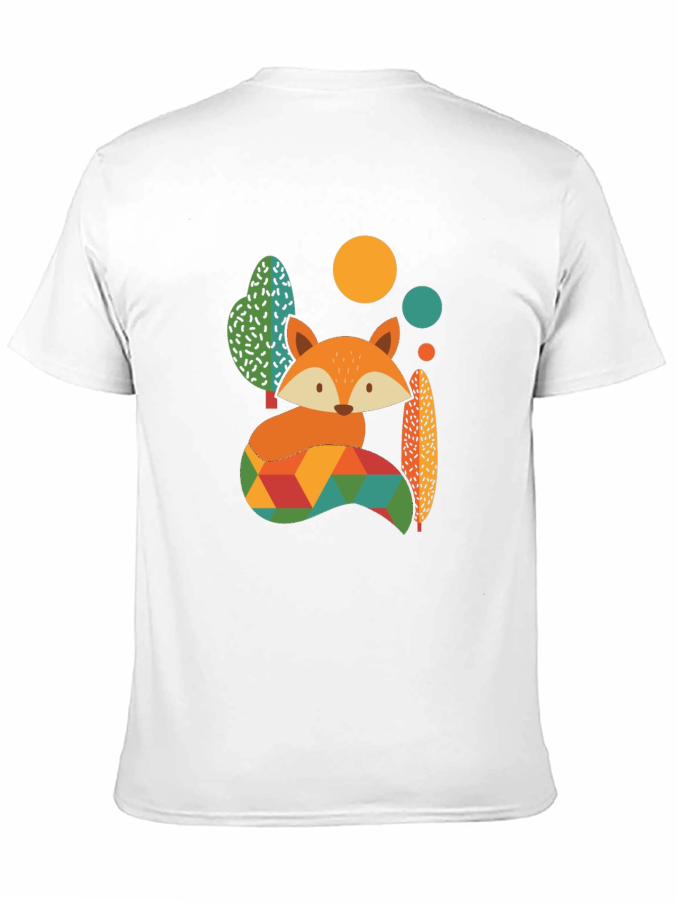 Geometric Fox Graphic Tee - Mens Black T-Shirt