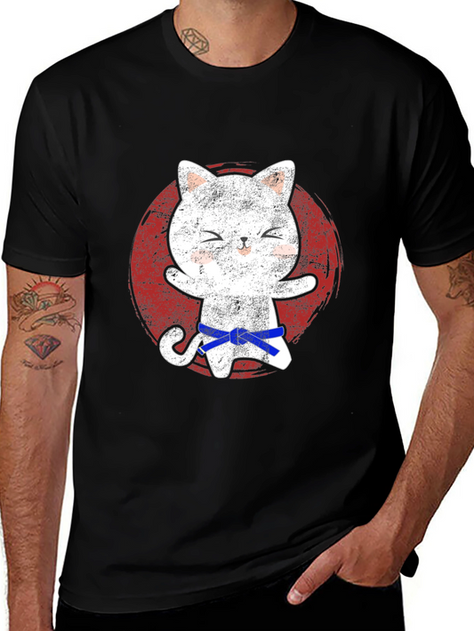 Karate Cat T-Shirt - Funny Martial Arts Kitten Tee