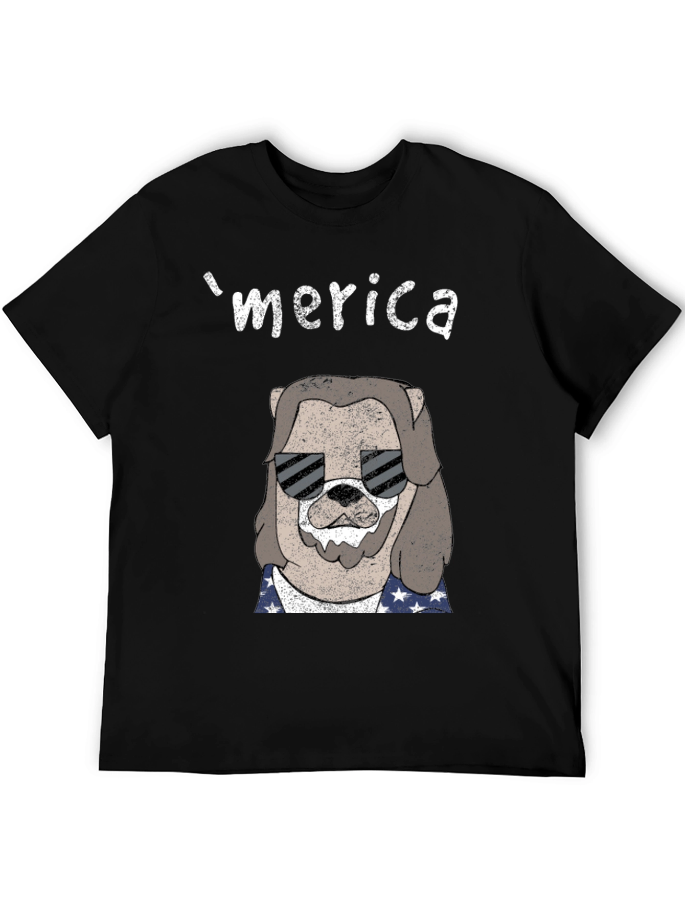 Merica Dog Graphic T-Shirt