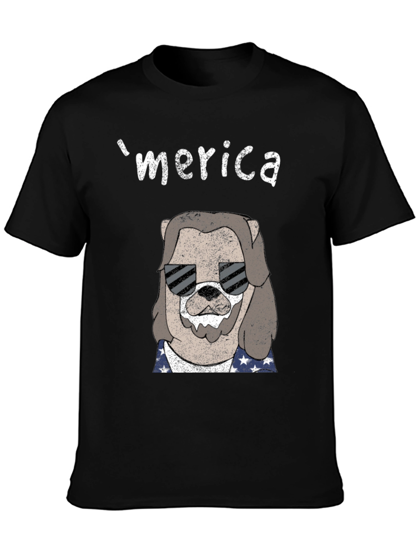 Merica Dog Graphic T-Shirt