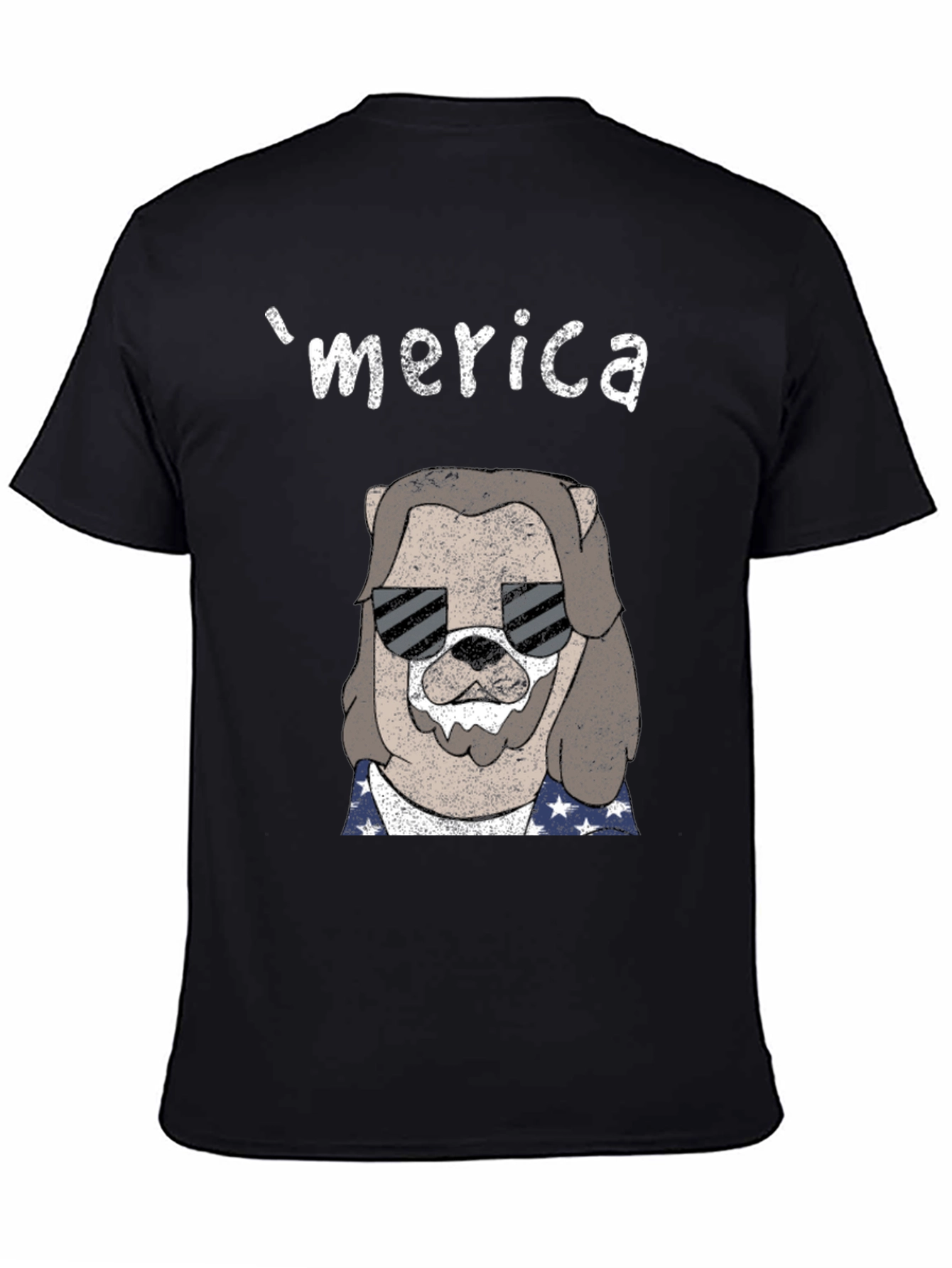 Merica Dog Graphic T-Shirt