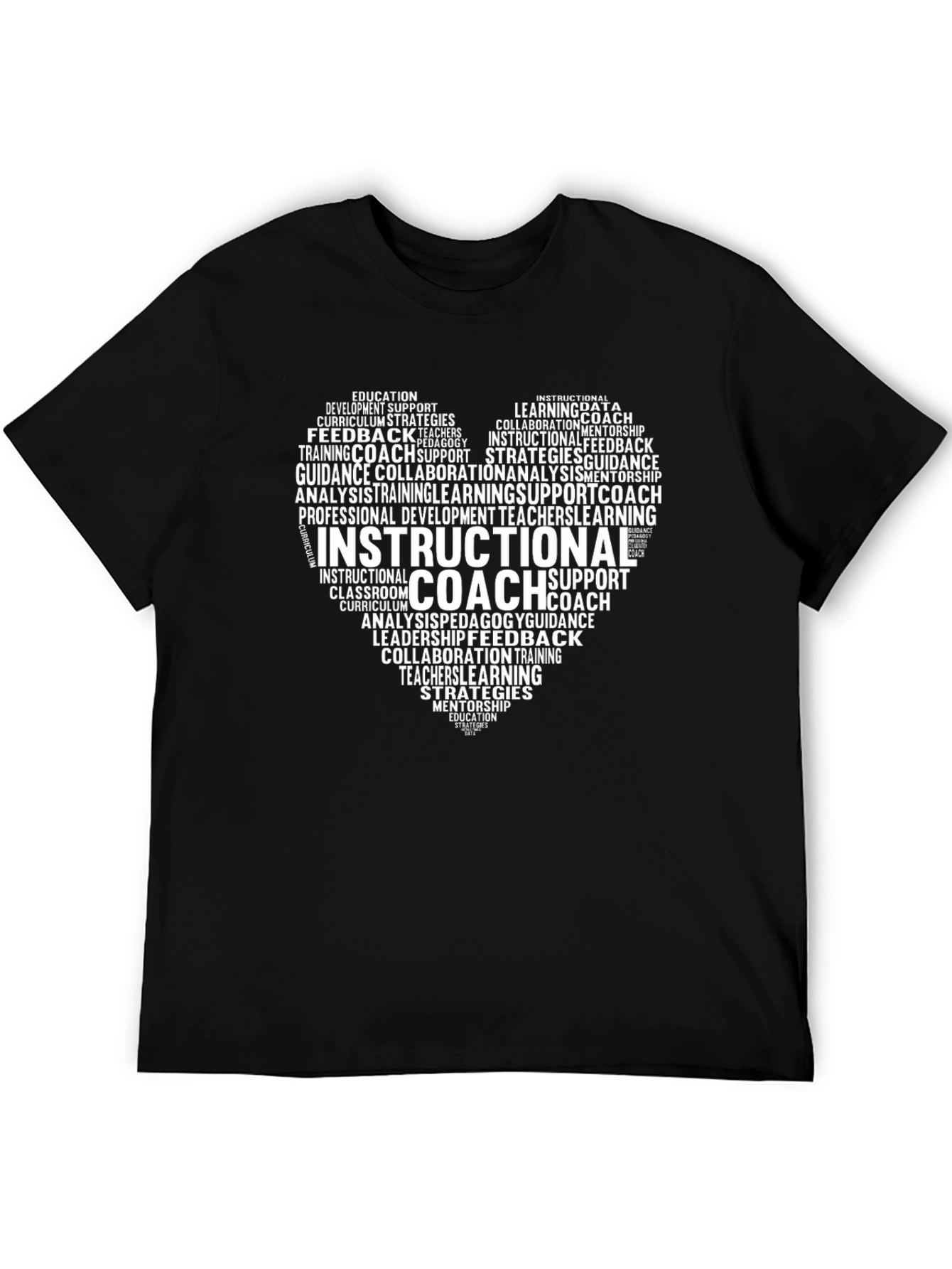 Instructional Coach Heart Word Art T-Shirt