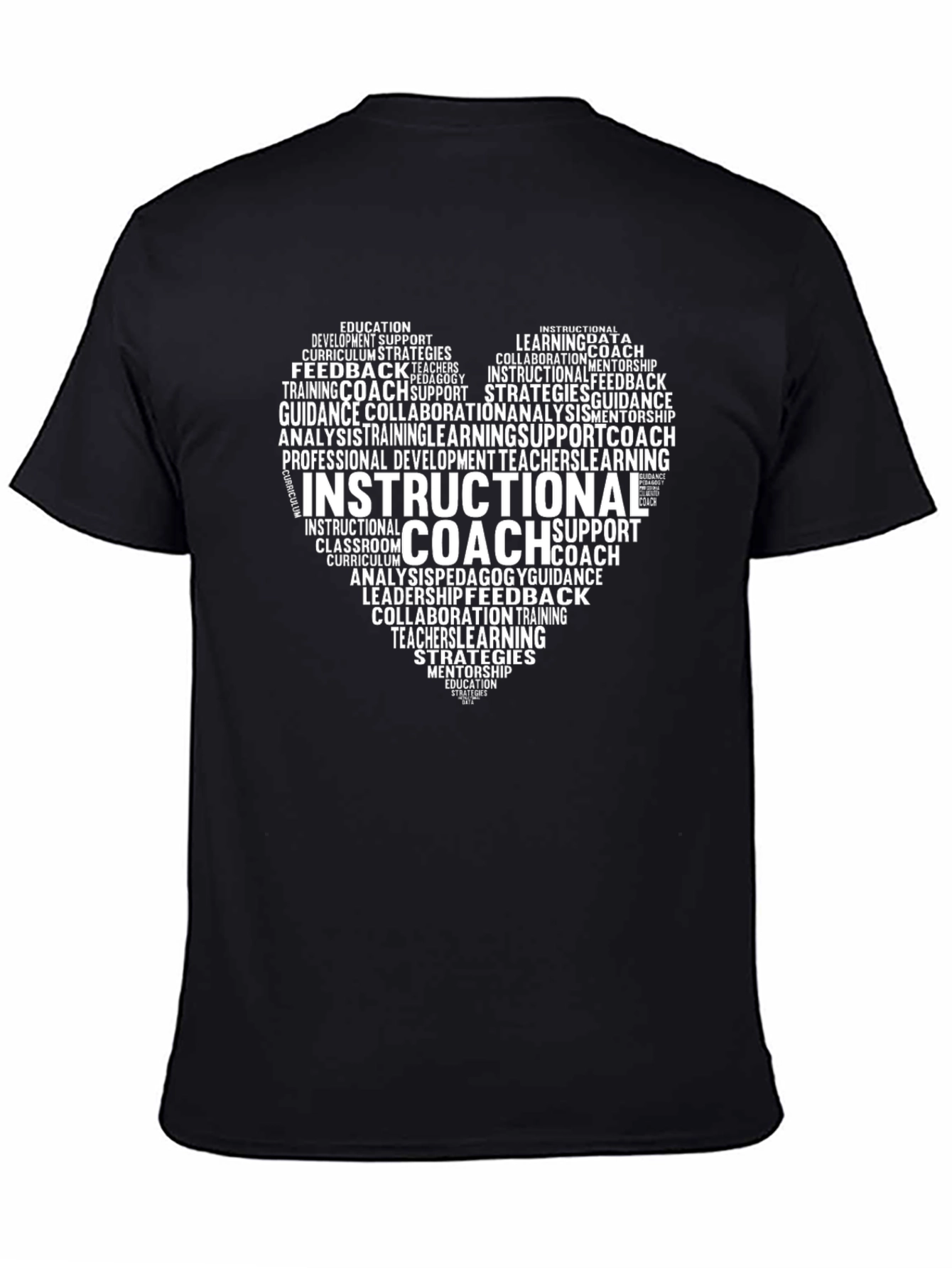 Instructional Coach Heart Word Art T-Shirt