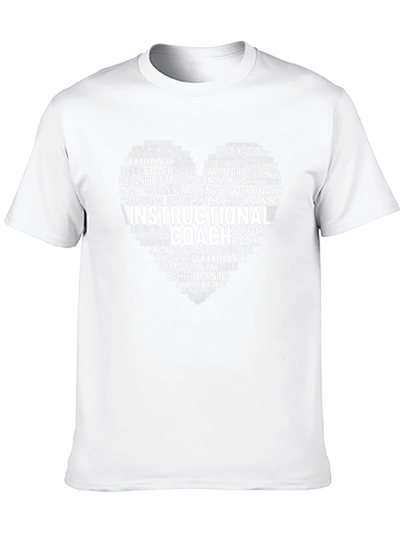 Instructional Coach Heart Word Art T-Shirt