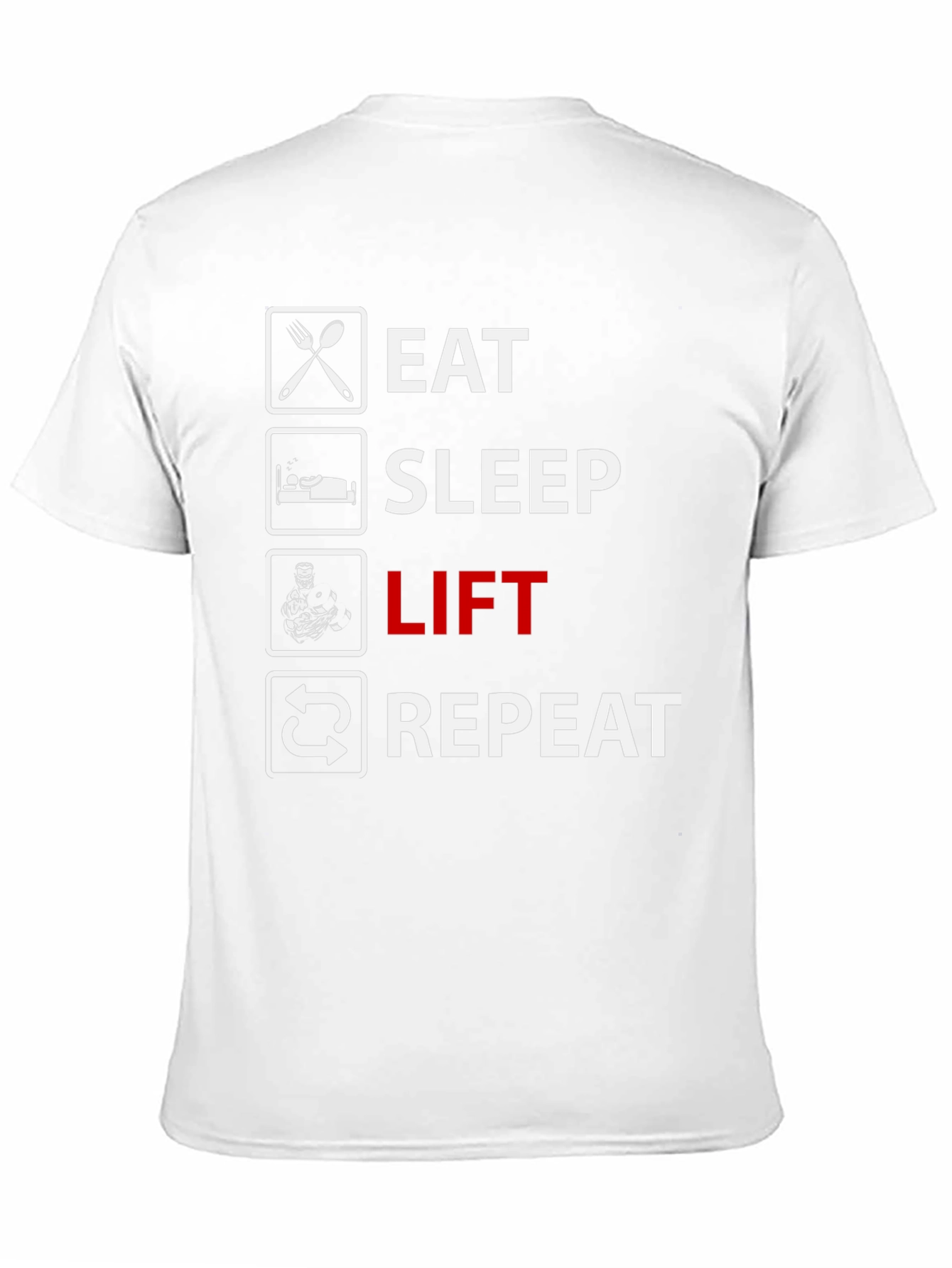 Eat Sleep Lift Repeat Black T-Shirt