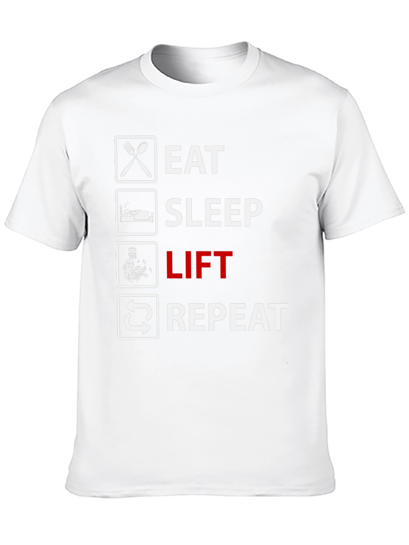 Eat Sleep Lift Repeat Black T-Shirt