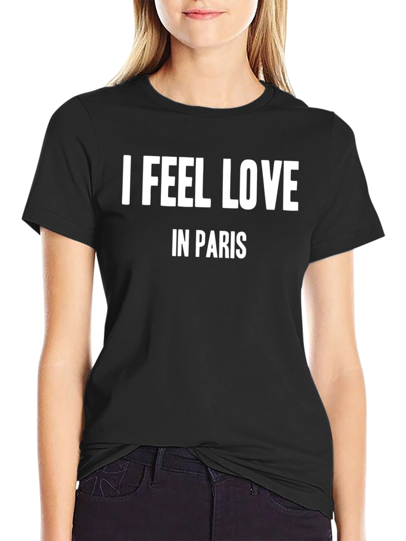 I Feel Love in Paris Black T-Shirt
