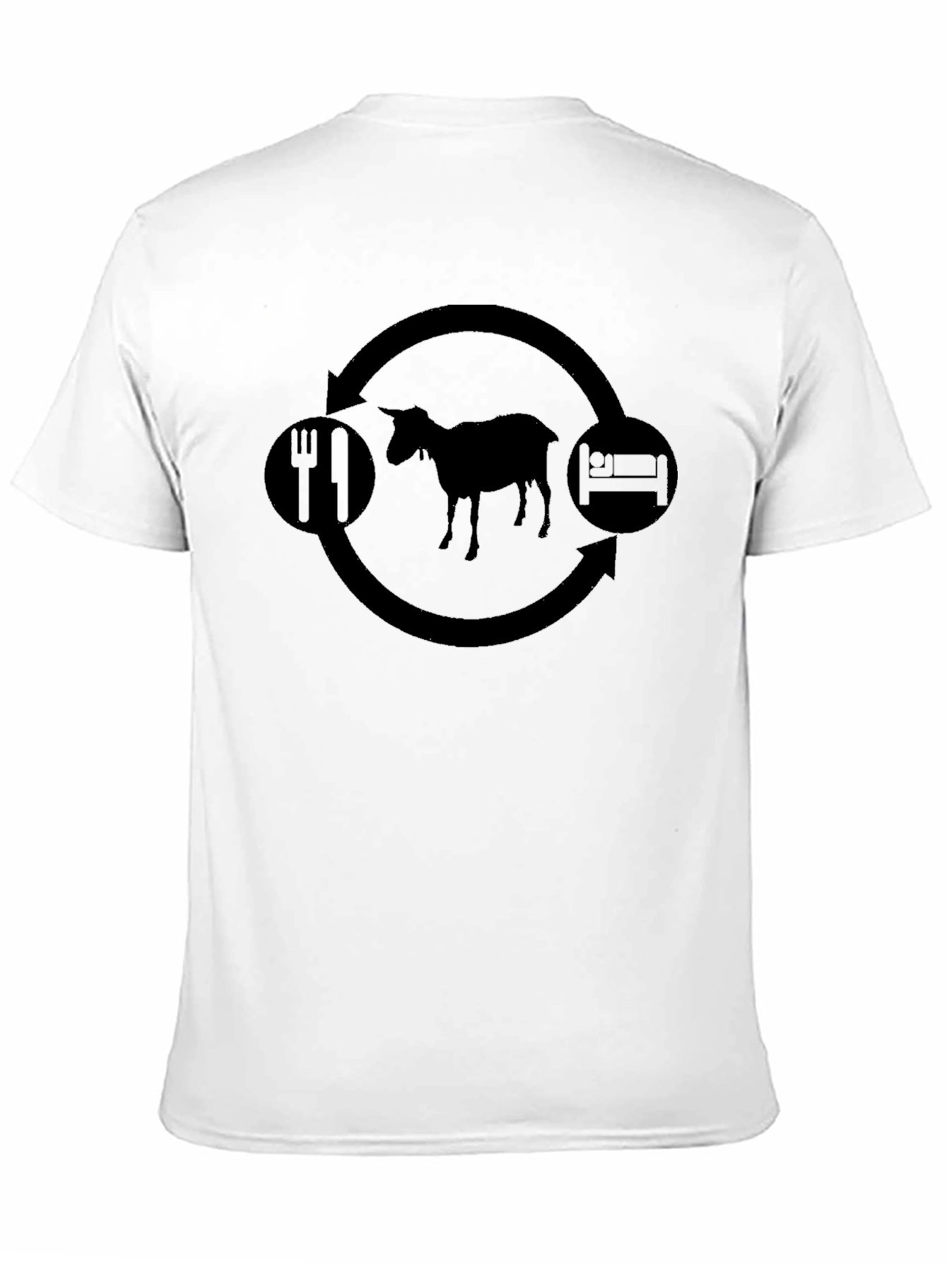 Eat Sleep Goat Repeat Black T-Shirt