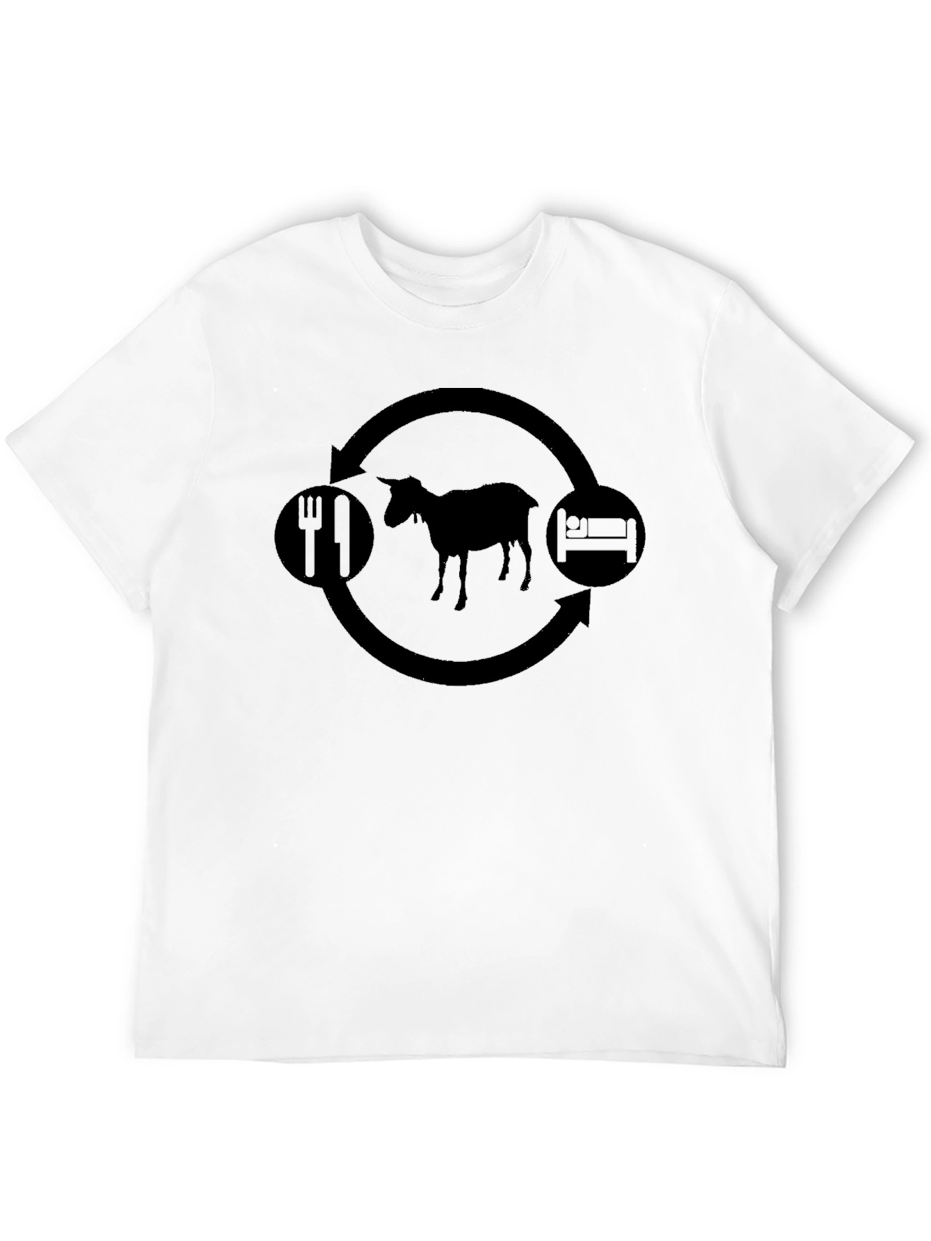 Eat Sleep Goat Repeat Black T-Shirt