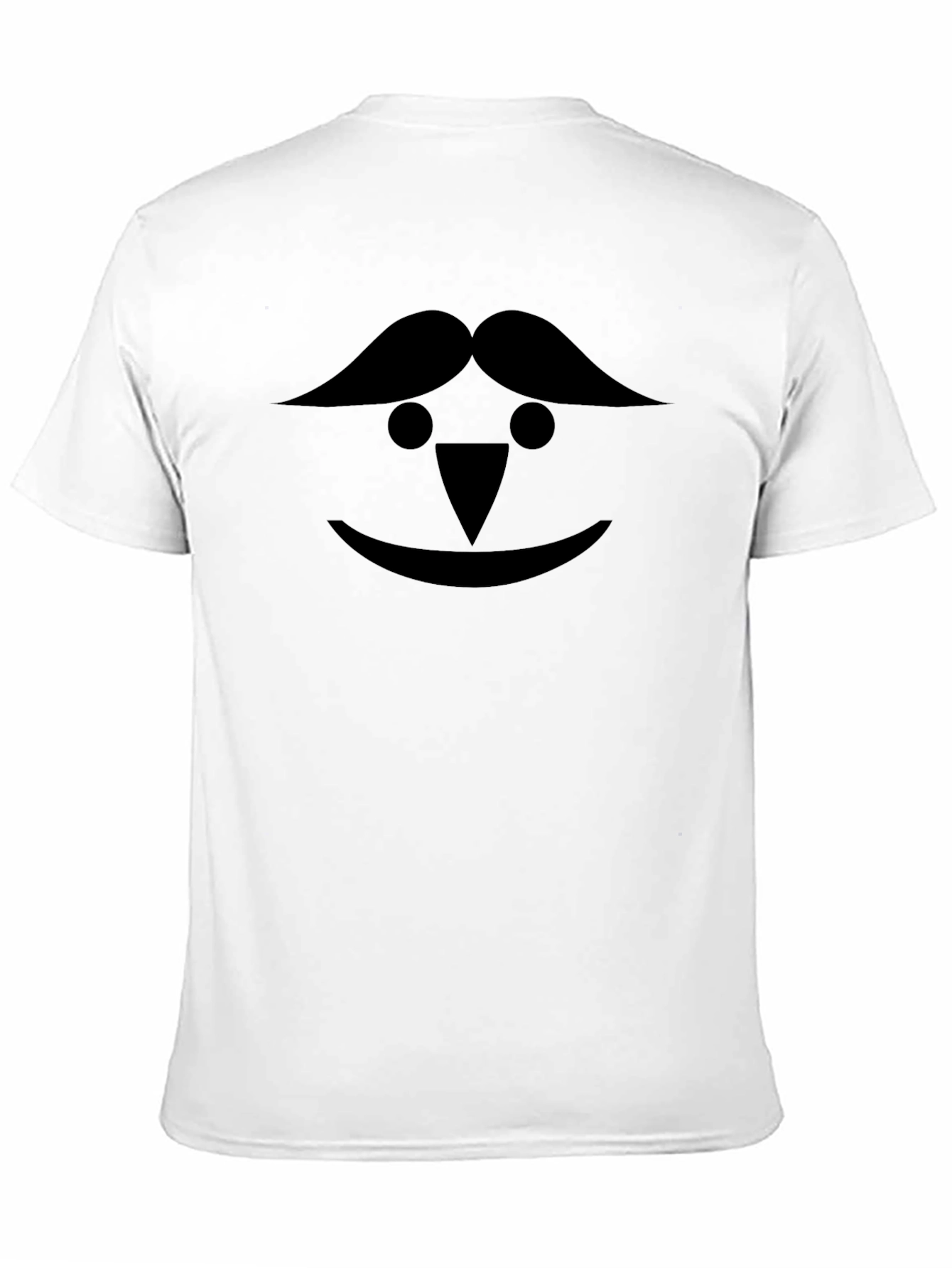 Whimsical Face Graphic Black Tee Shirt