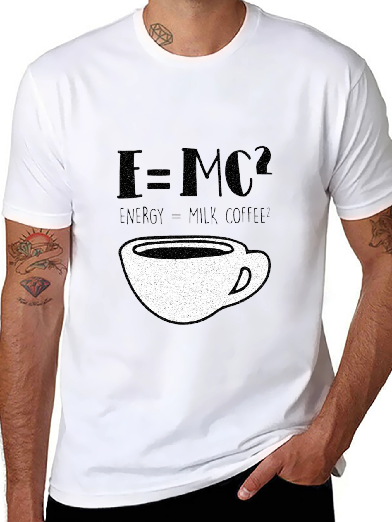 E=MC2 Energy=Milk Coffee T-Shirt
