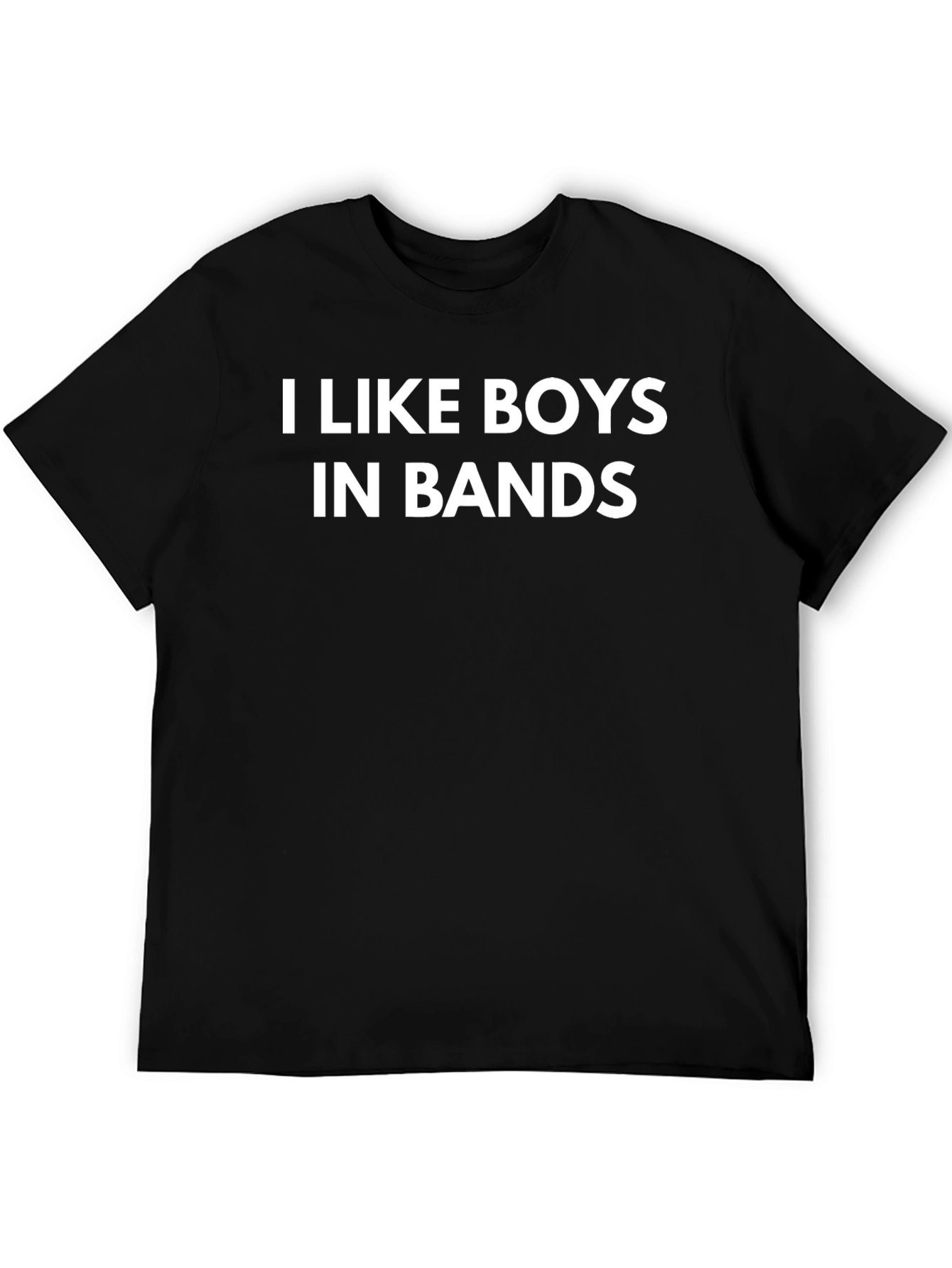 I Like Boys in Bands Black T-Shirt