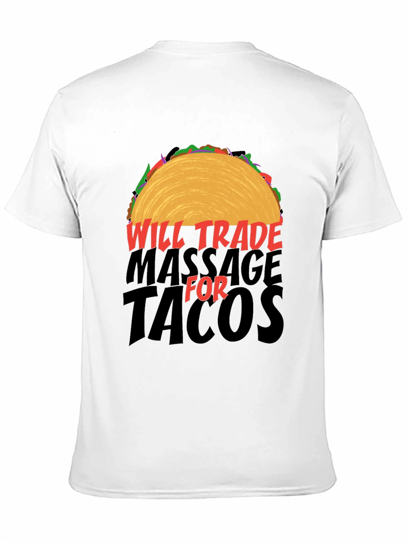 Will Trade Massage for Tacos Black T-Shirt