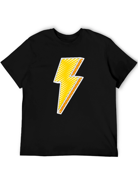 Bold Lightning Bolt Graphic Tee - Strike with Style!