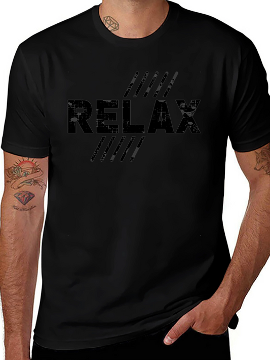 Relax Graphic Tee - Comfortable Black T-Shirt