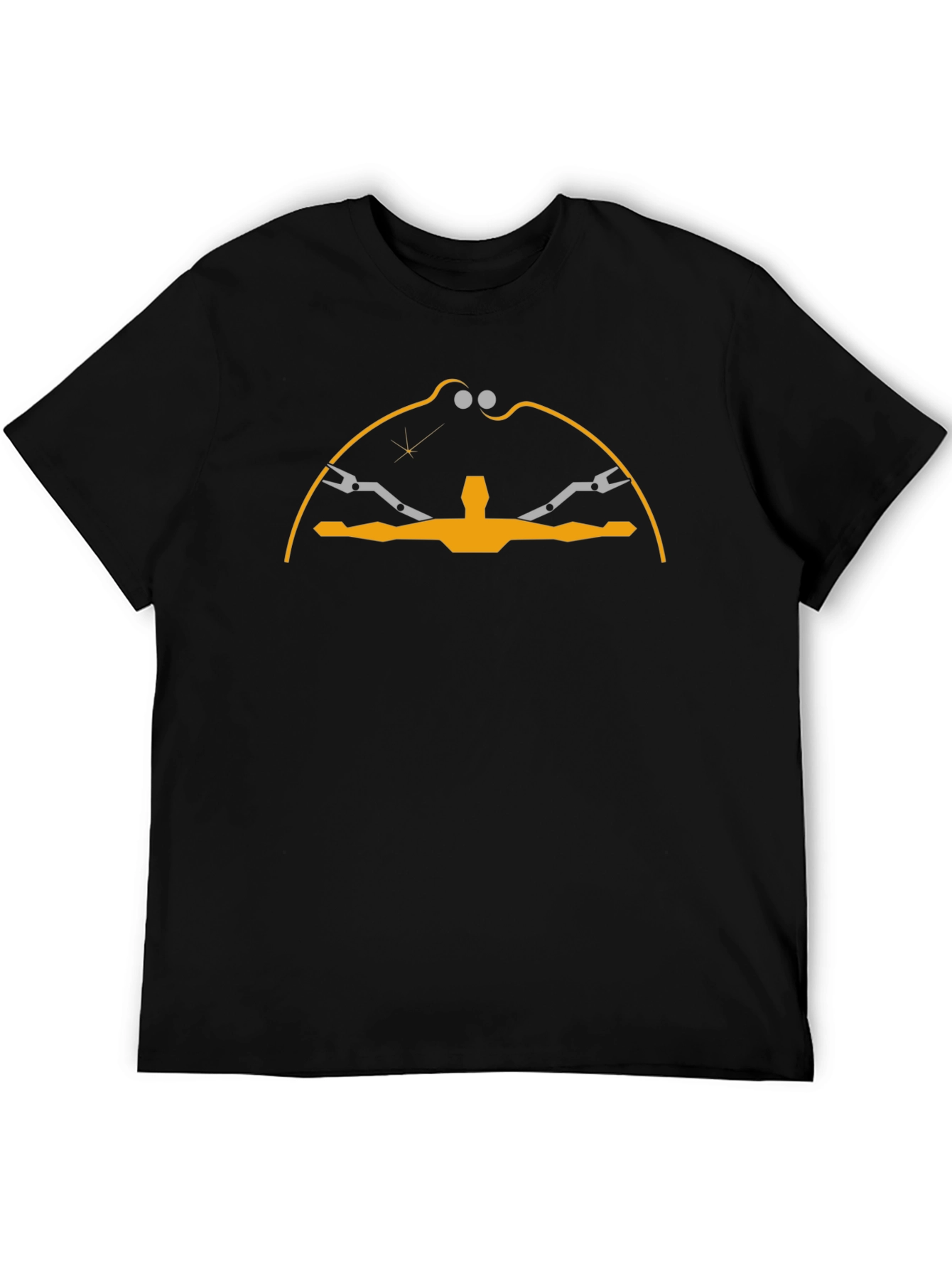 Abstract Robotic Figure Graphic Tee - Black