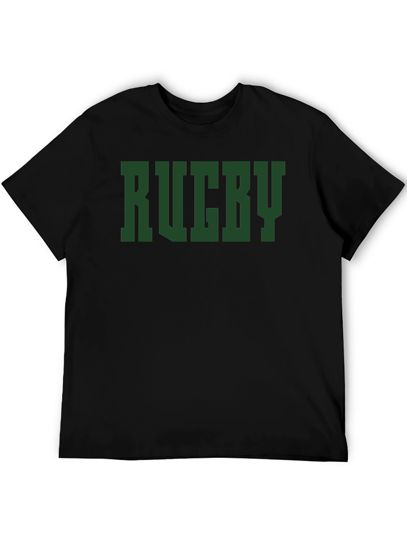 Rugby Graphic Print Black T-Shirt