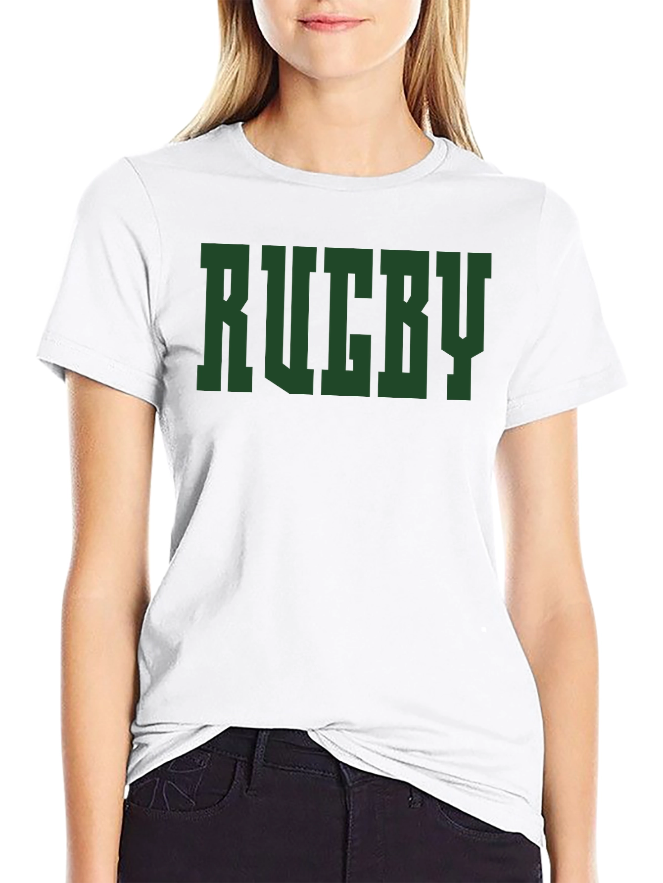 Rugby Graphic Print Black T-Shirt
