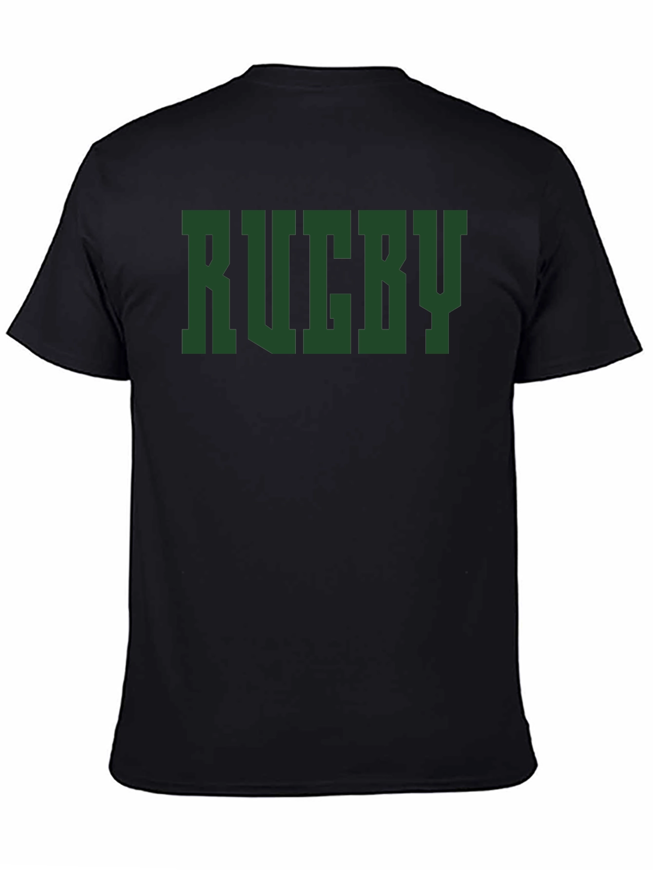 Rugby Graphic Print Black T-Shirt