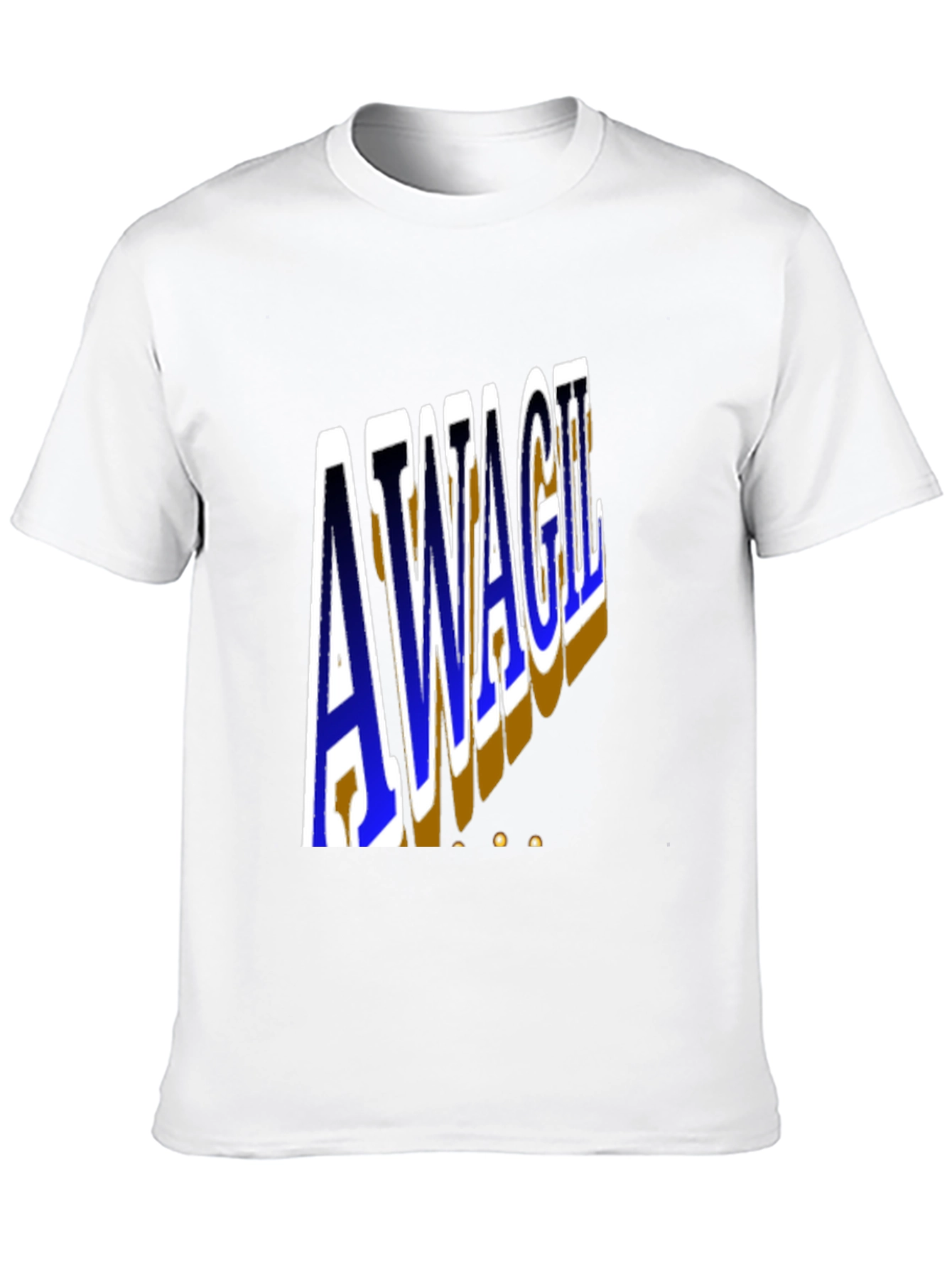 Unique AWAGIL Graphic Black T-Shirt