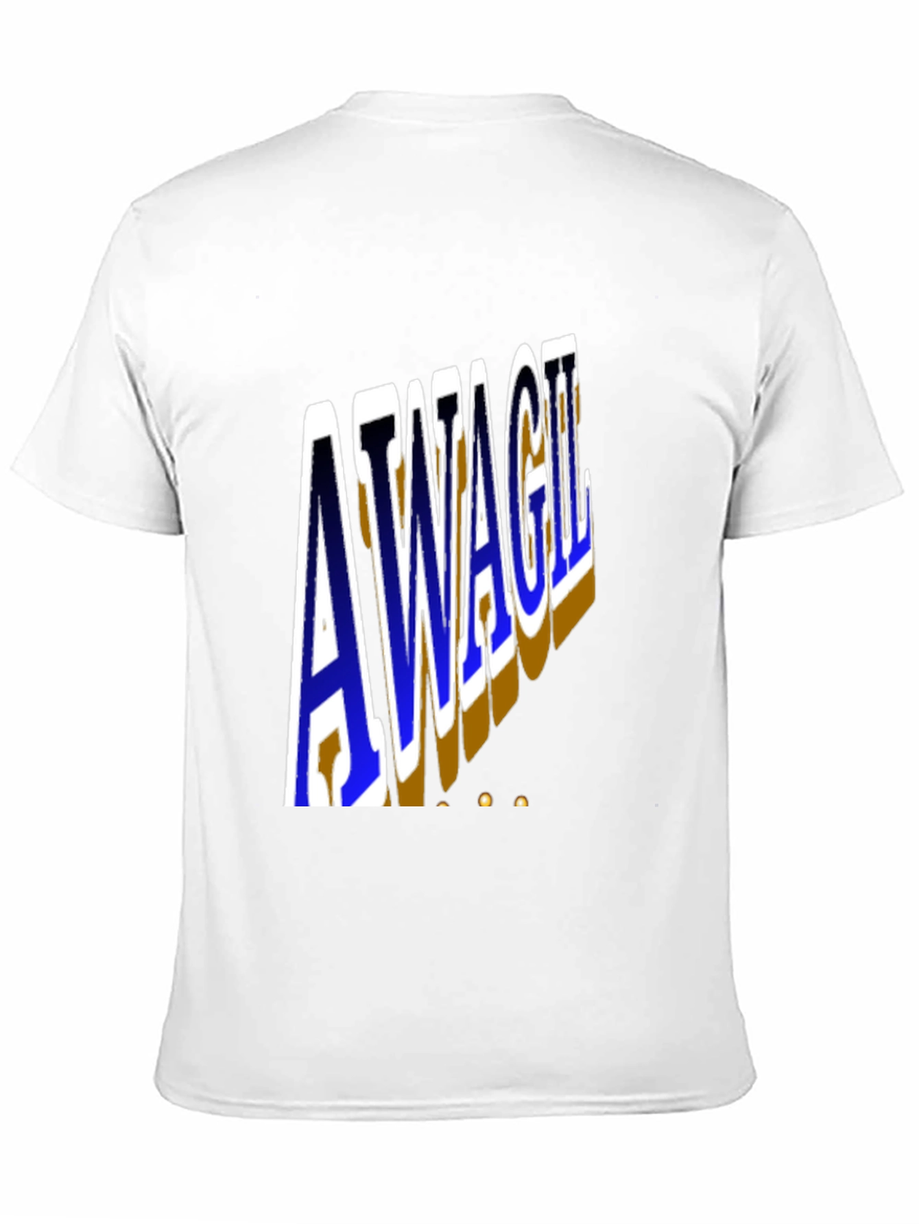 Unique AWAGIL Graphic Black T-Shirt