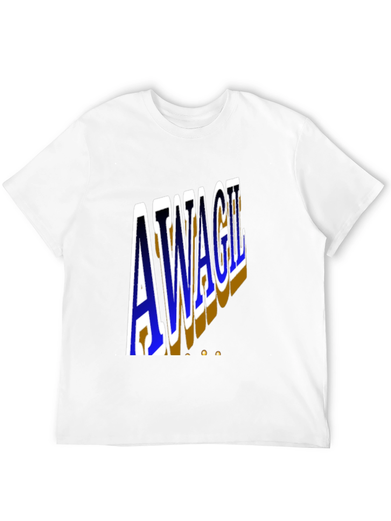 Unique AWAGIL Graphic Black T-Shirt