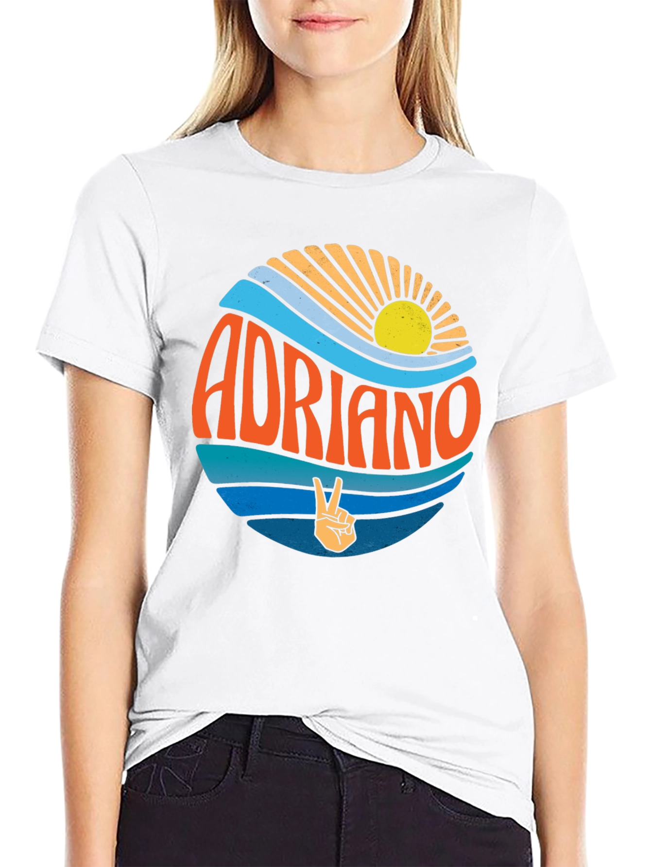 Adriano Retro Graphic Tee - Beach Vibes T-Shirt