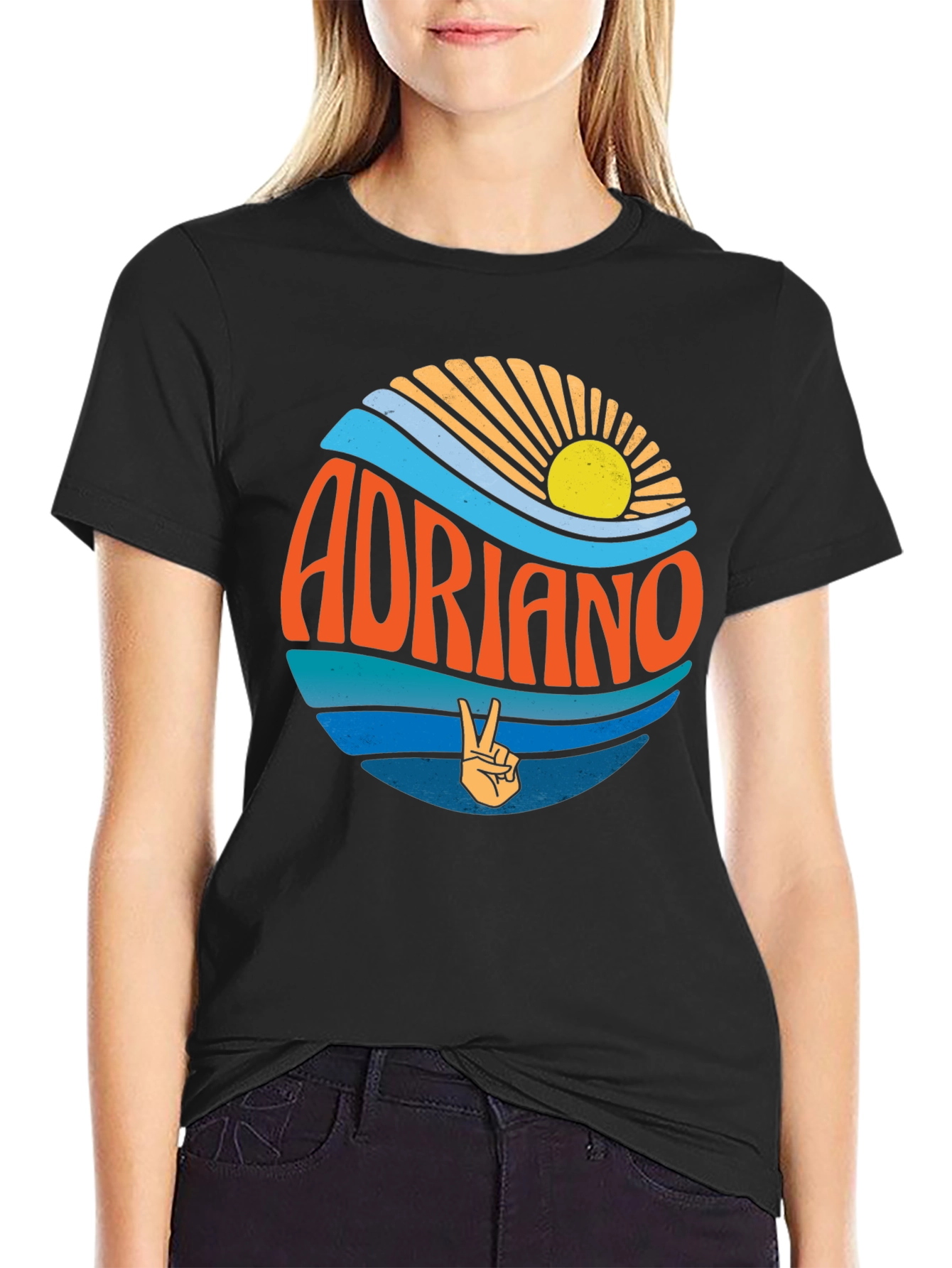 Adriano Retro Graphic Tee - Beach Vibes T-Shirt