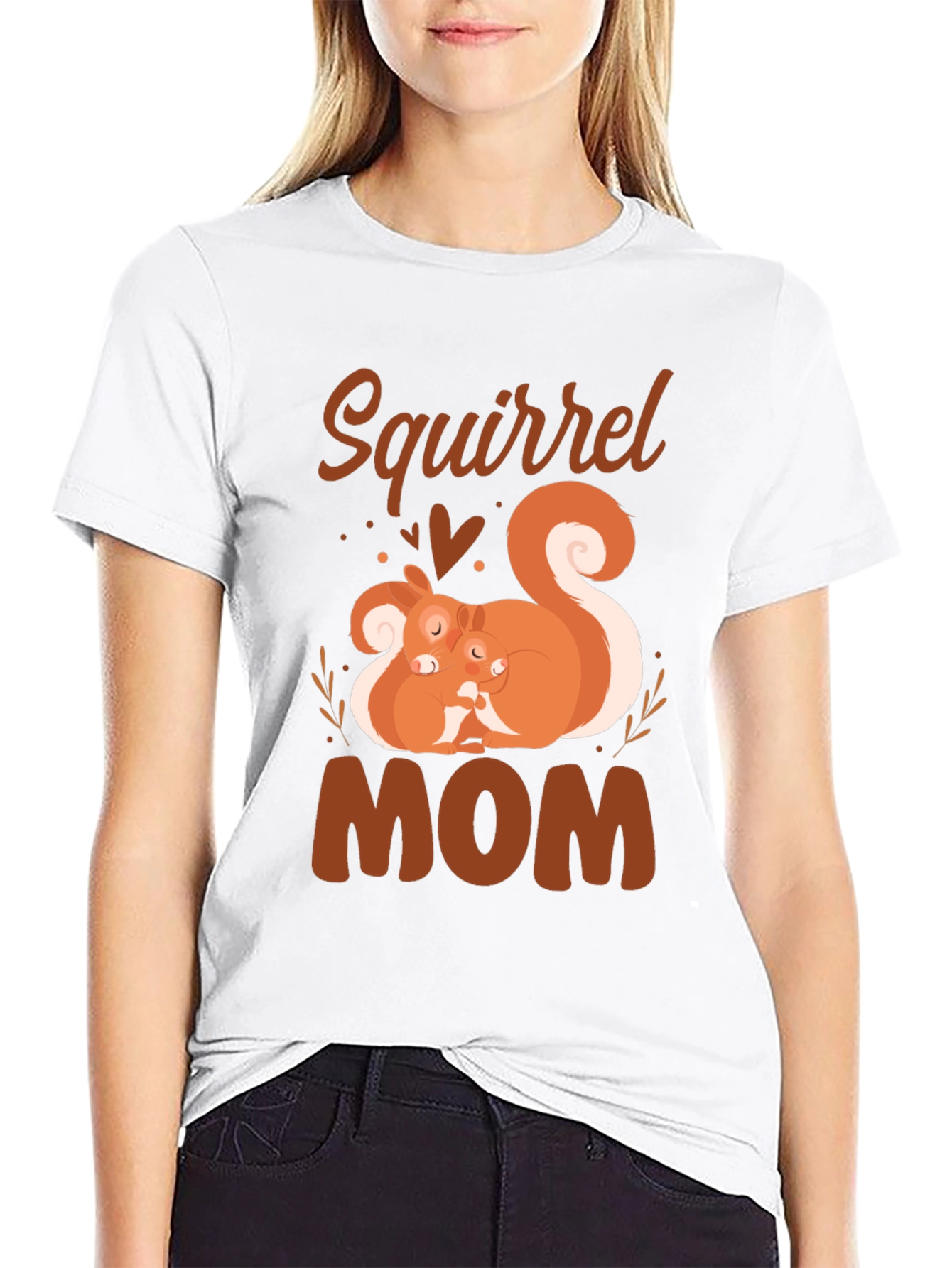 Squirrel Mom T-Shirt - Cute Animal Graphic Tee